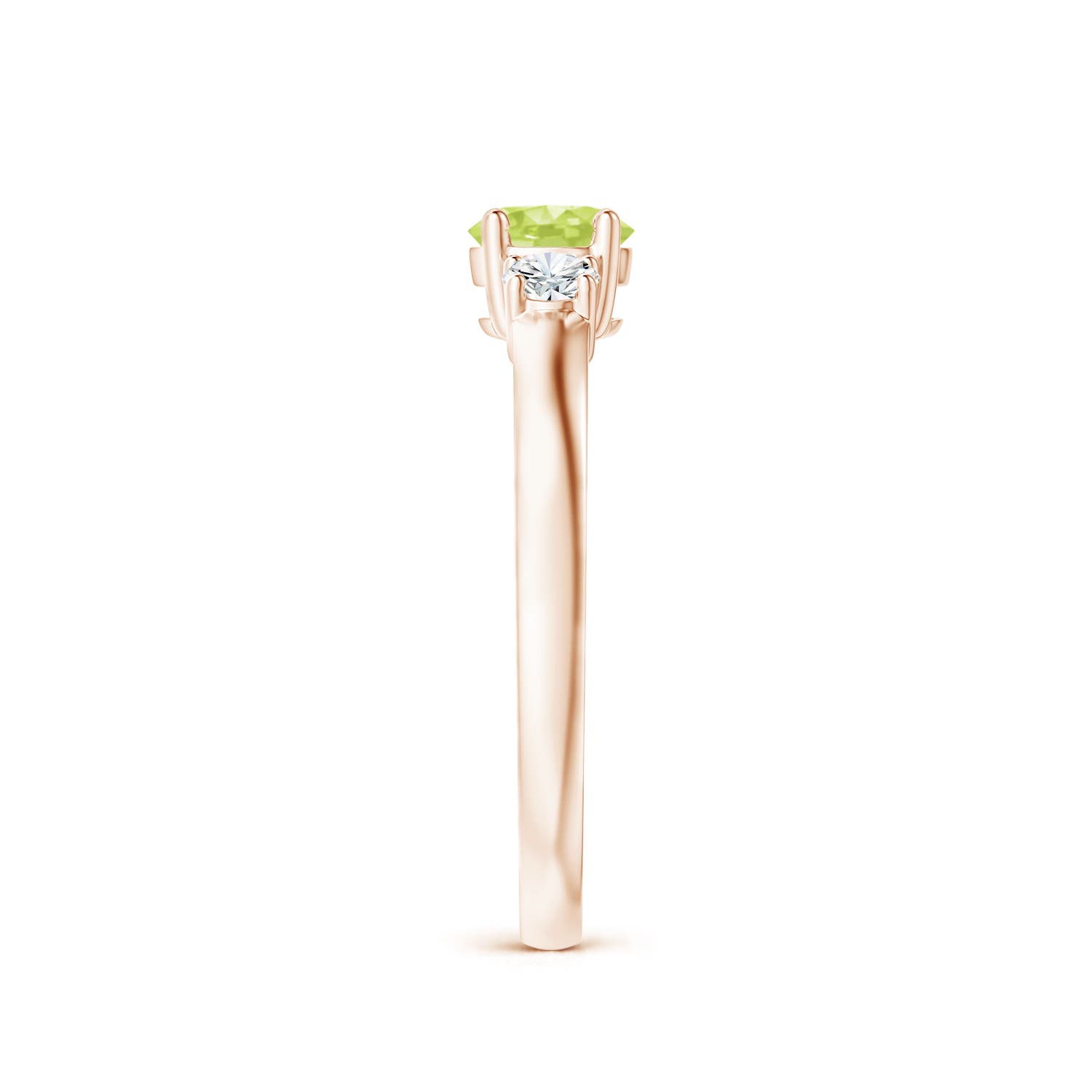 A - Peridot / 0.76 CT / 14 KT Rose Gold