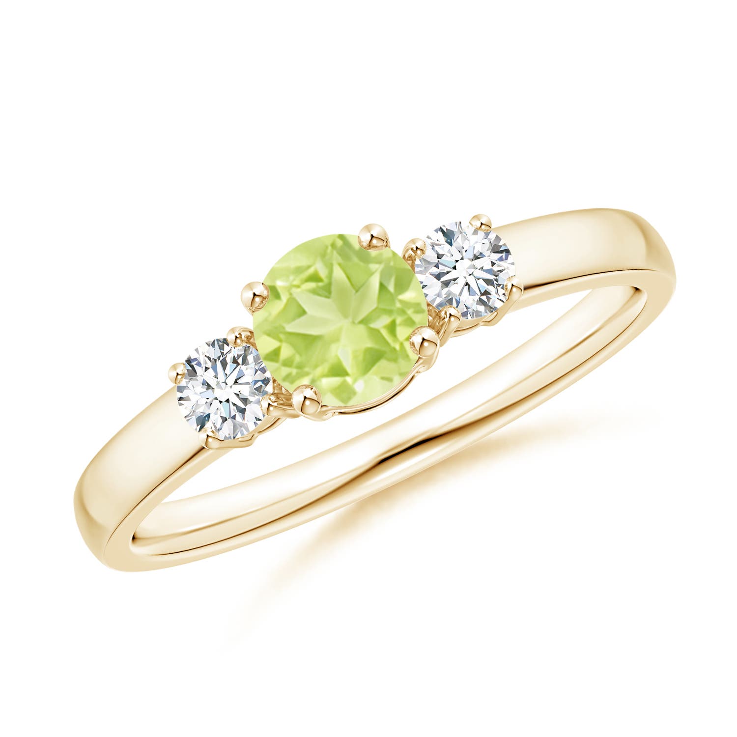 A - Peridot / 0.76 CT / 14 KT Yellow Gold