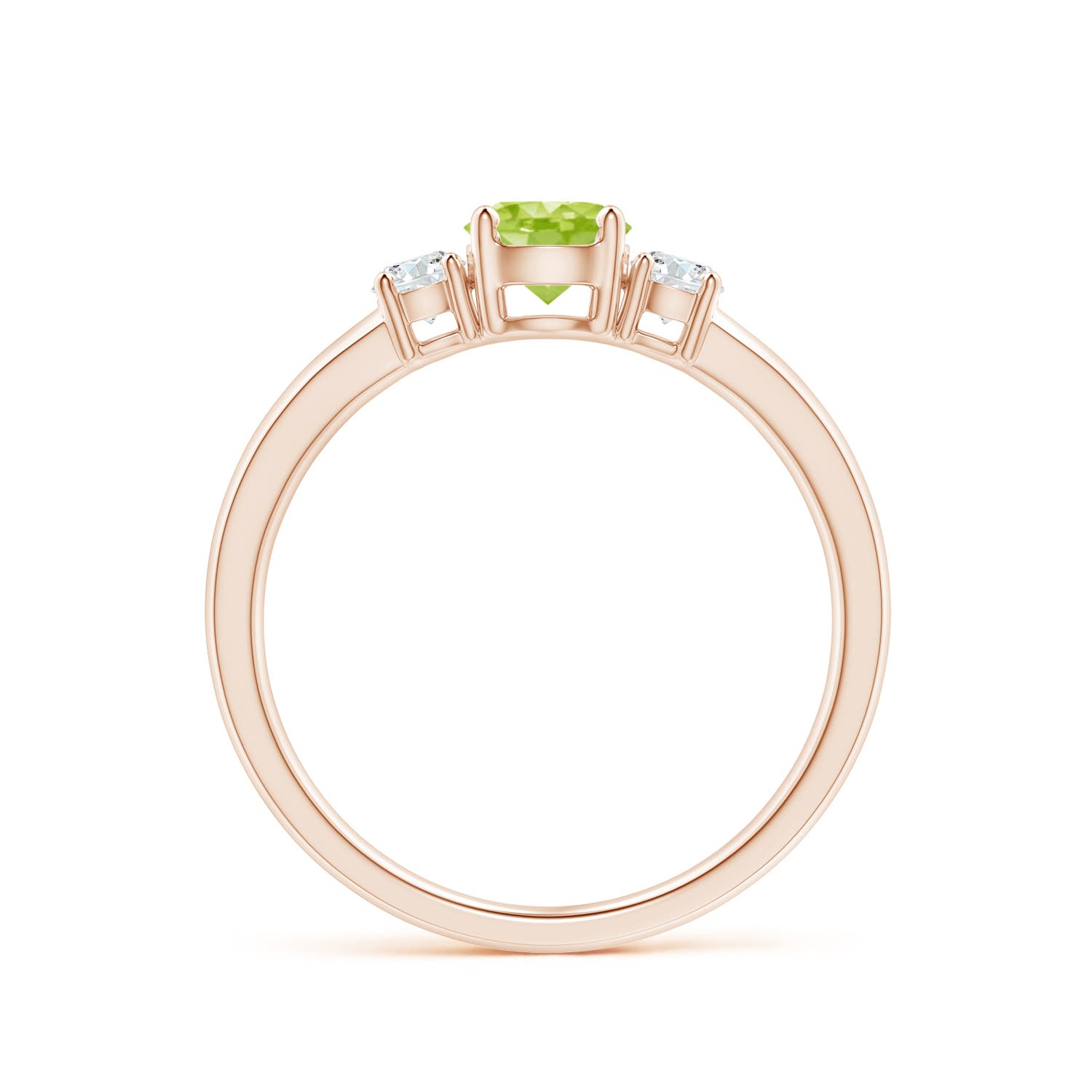 AA - Peridot / 0.76 CT / 14 KT Rose Gold