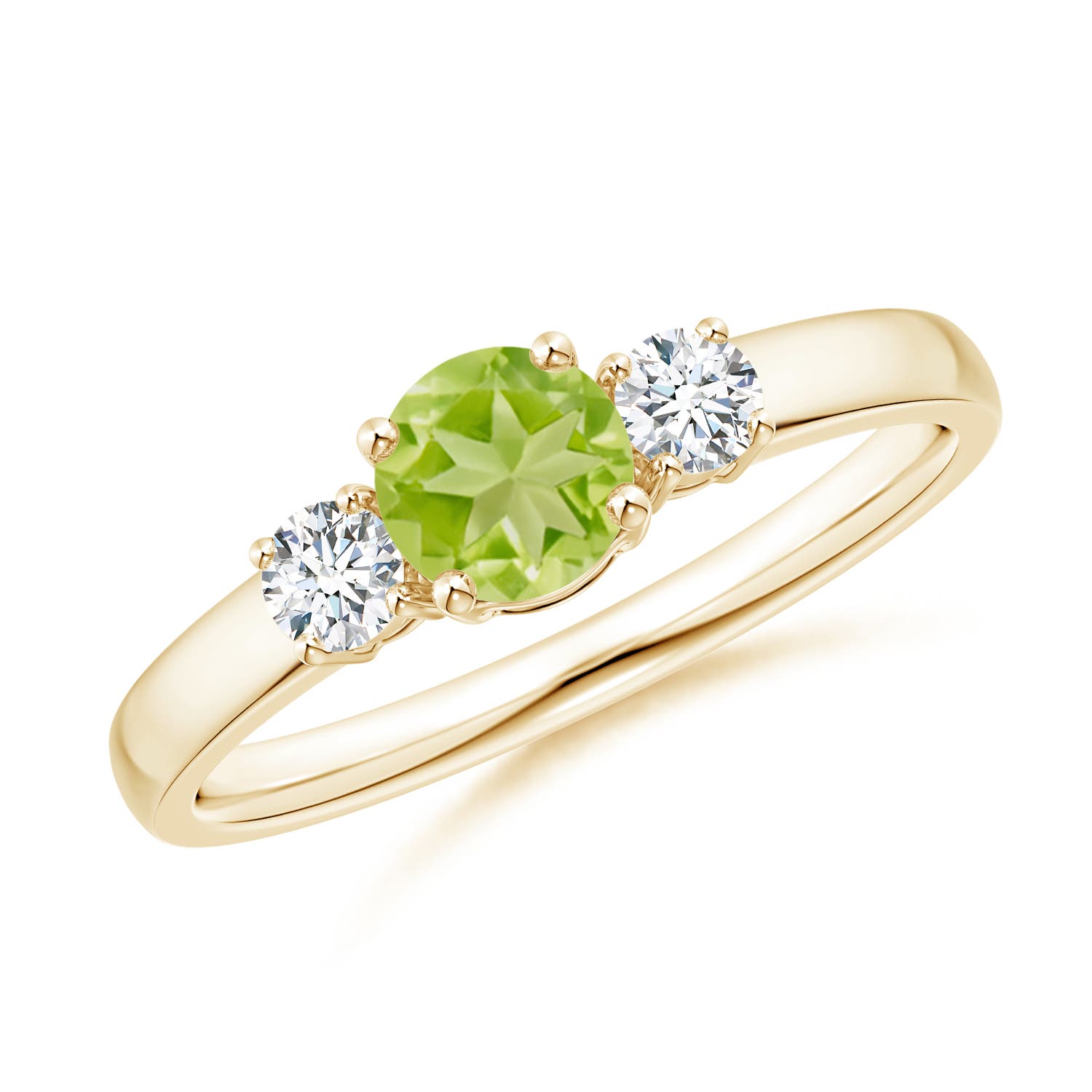 AA - Peridot / 0.76 CT / 14 KT Yellow Gold