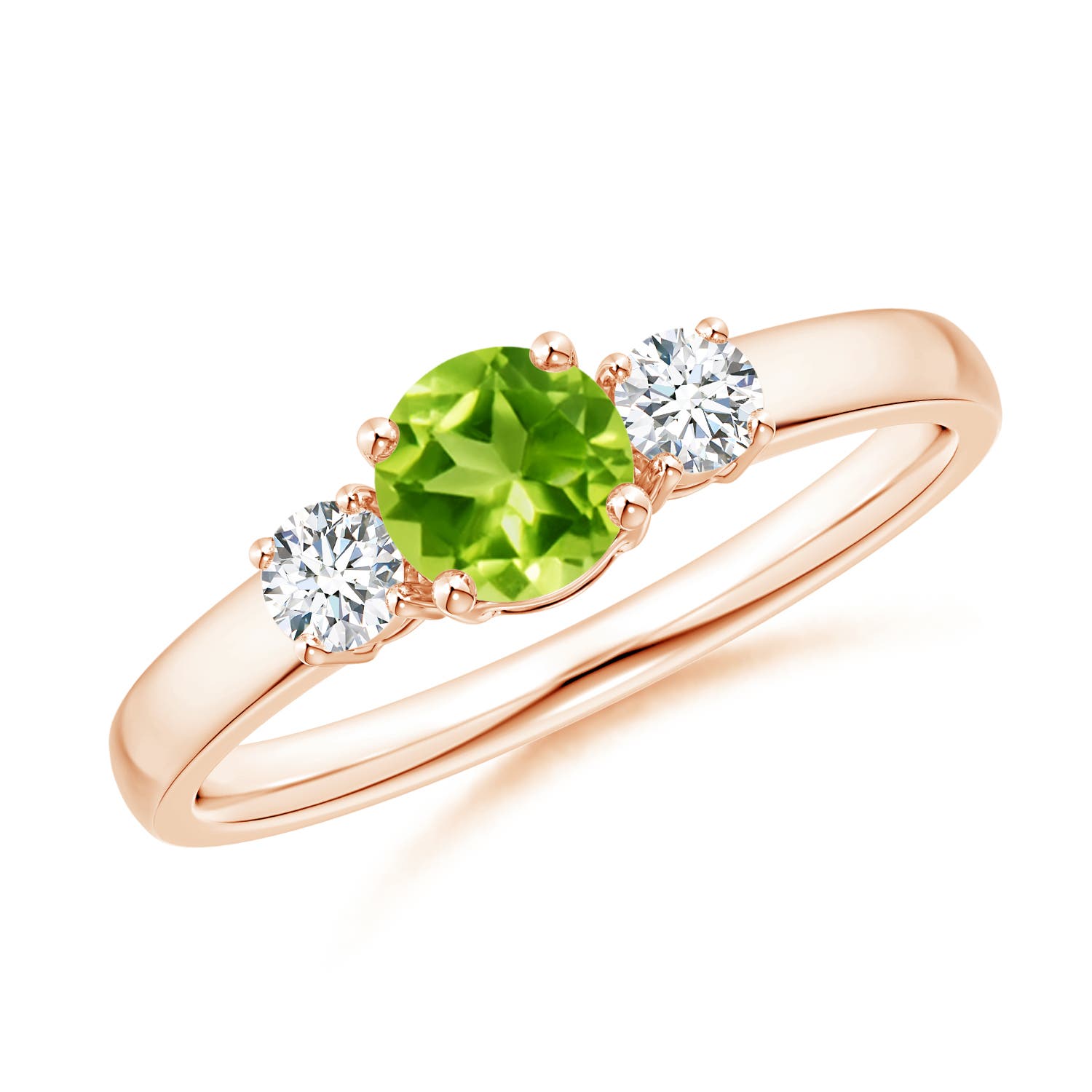 AAA - Peridot / 0.76 CT / 14 KT Rose Gold