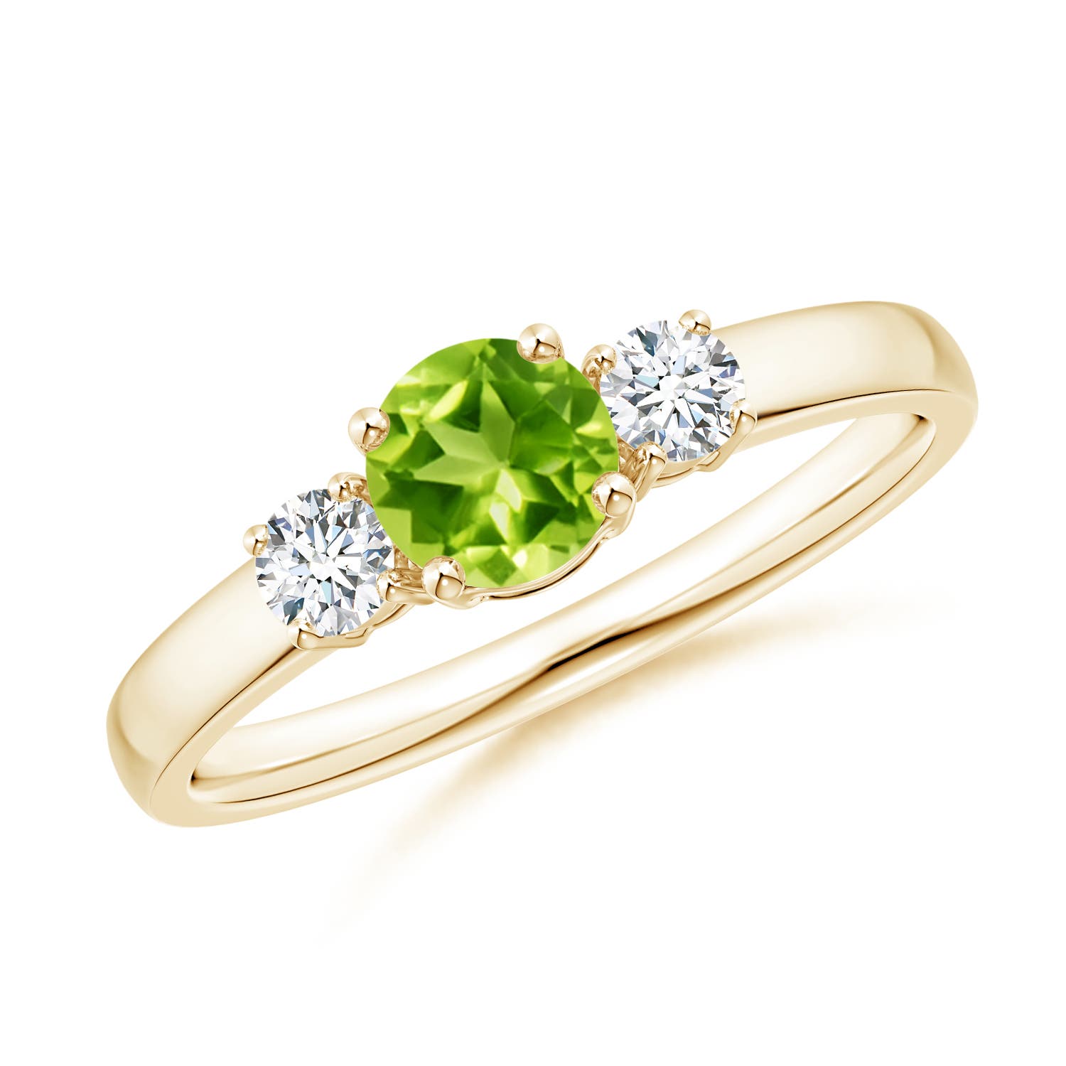 AAA - Peridot / 0.76 CT / 14 KT Yellow Gold