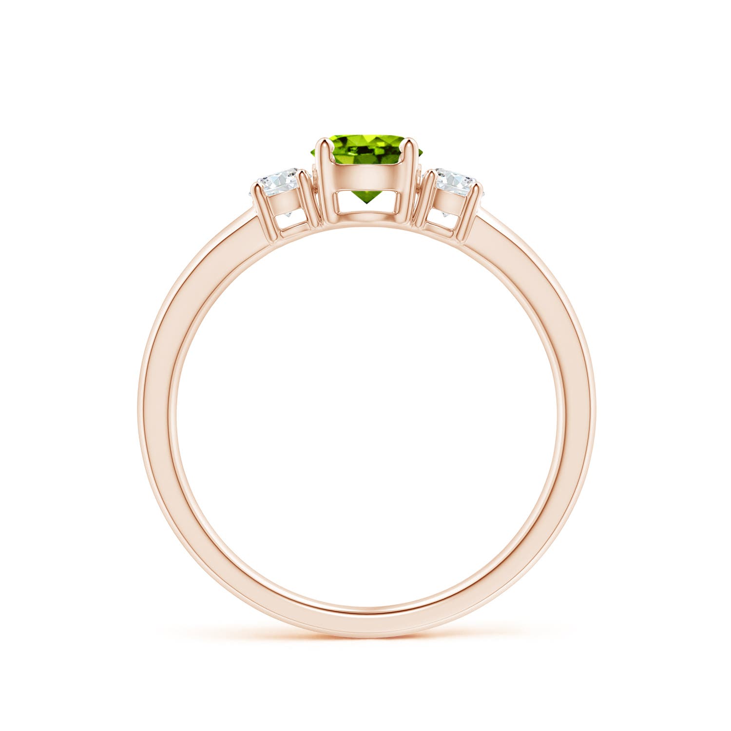 AAAA - Peridot / 0.76 CT / 14 KT Rose Gold