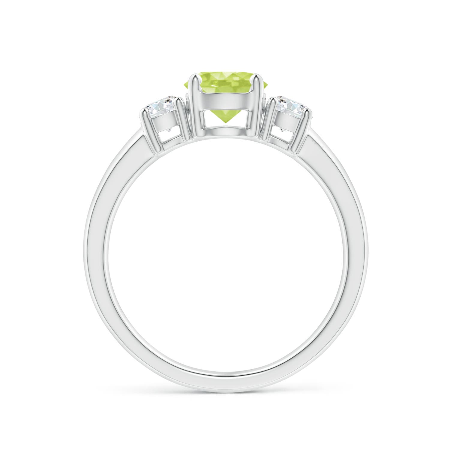 A - Peridot / 1.27 CT / 14 KT White Gold