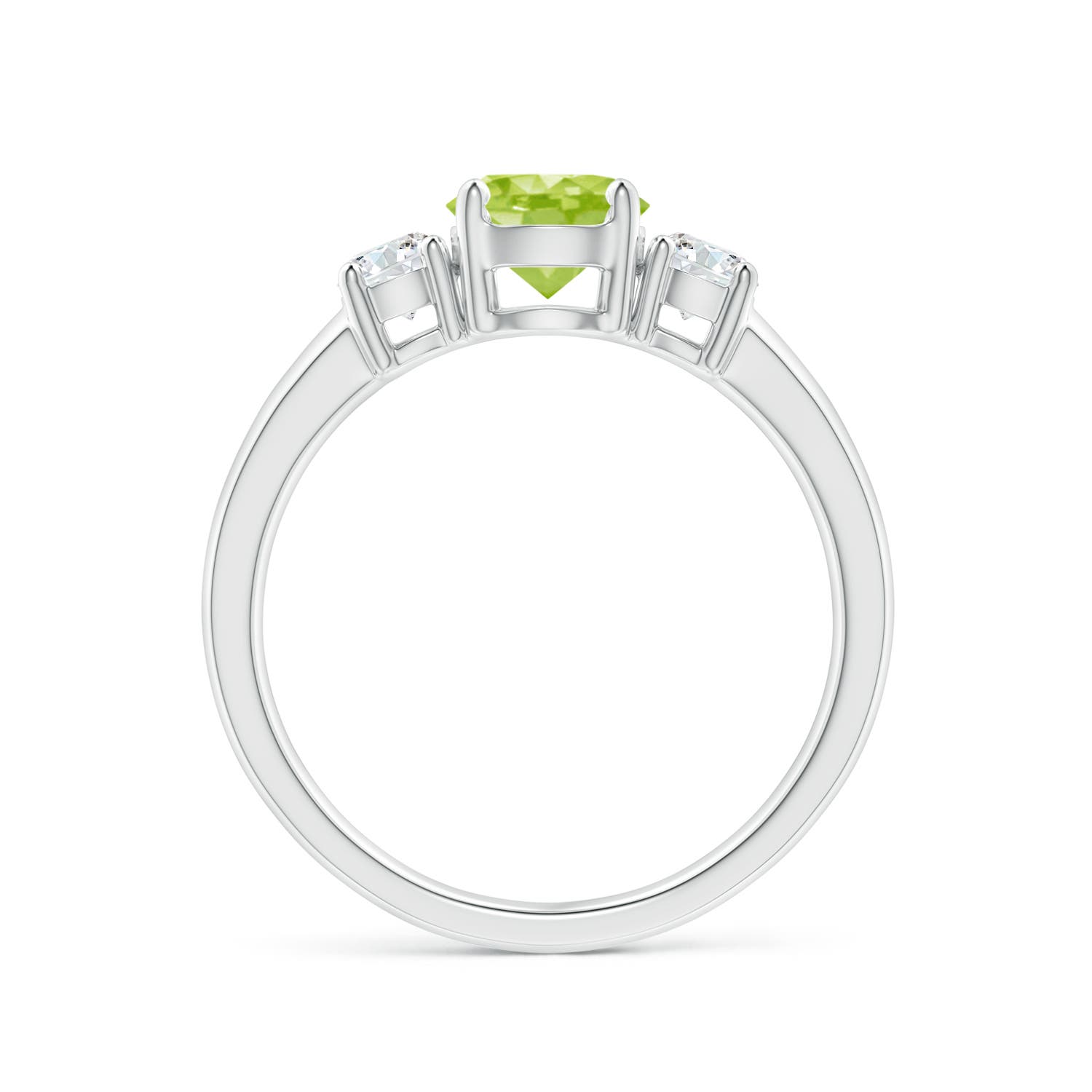 AA - Peridot / 1.27 CT / 14 KT White Gold