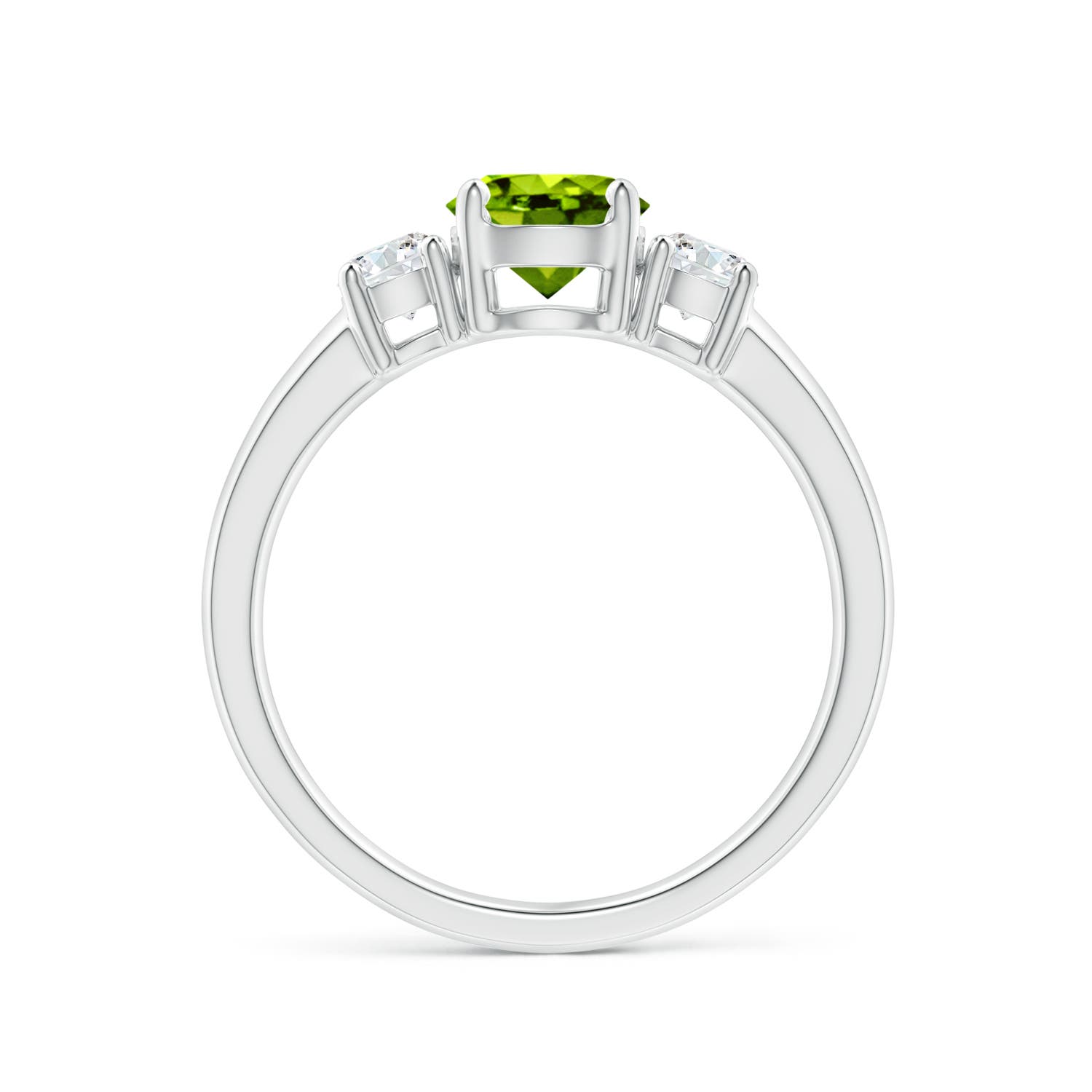 AAAA - Peridot / 1.27 CT / 14 KT White Gold