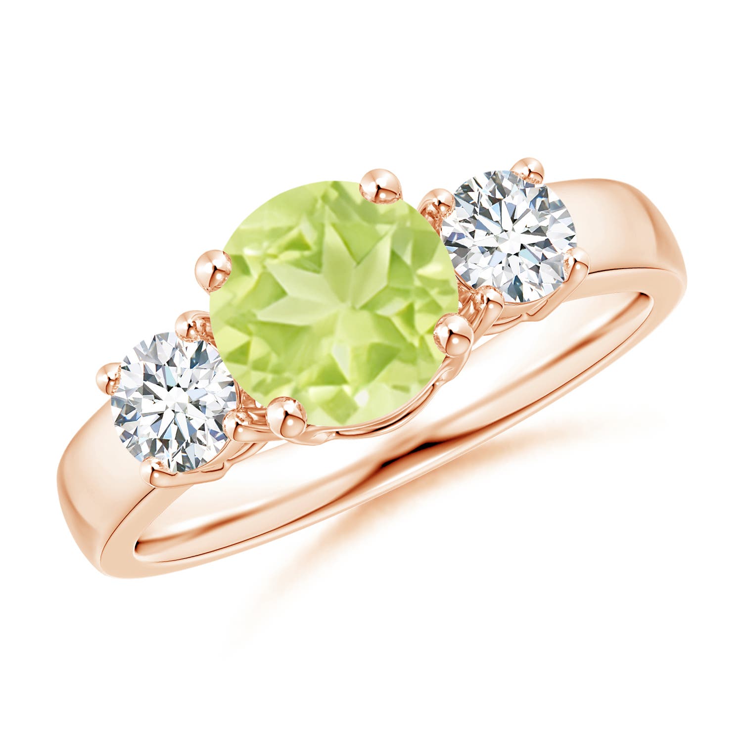 A - Peridot / 1.86 CT / 14 KT Rose Gold