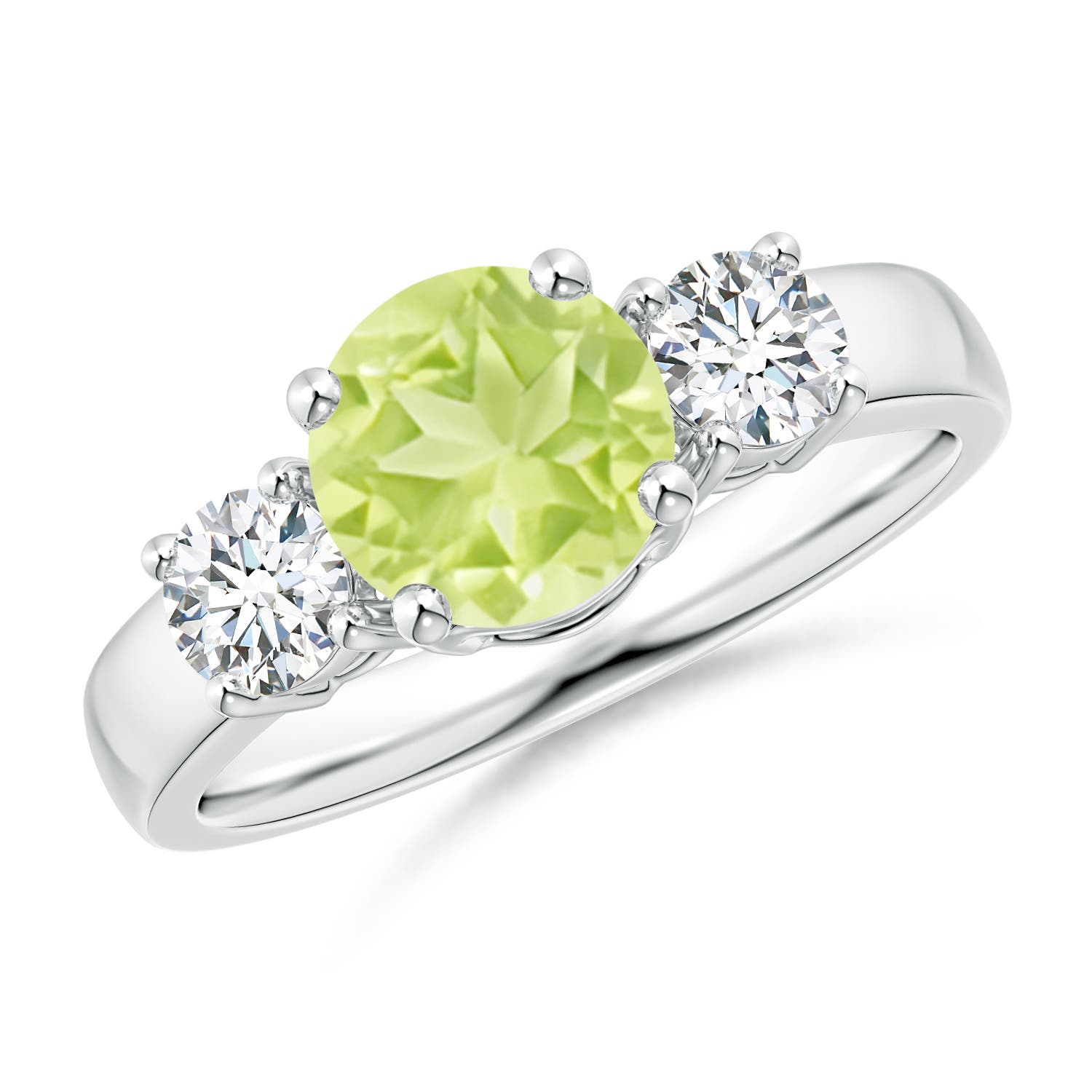 A - Peridot / 1.86 CT / 14 KT White Gold