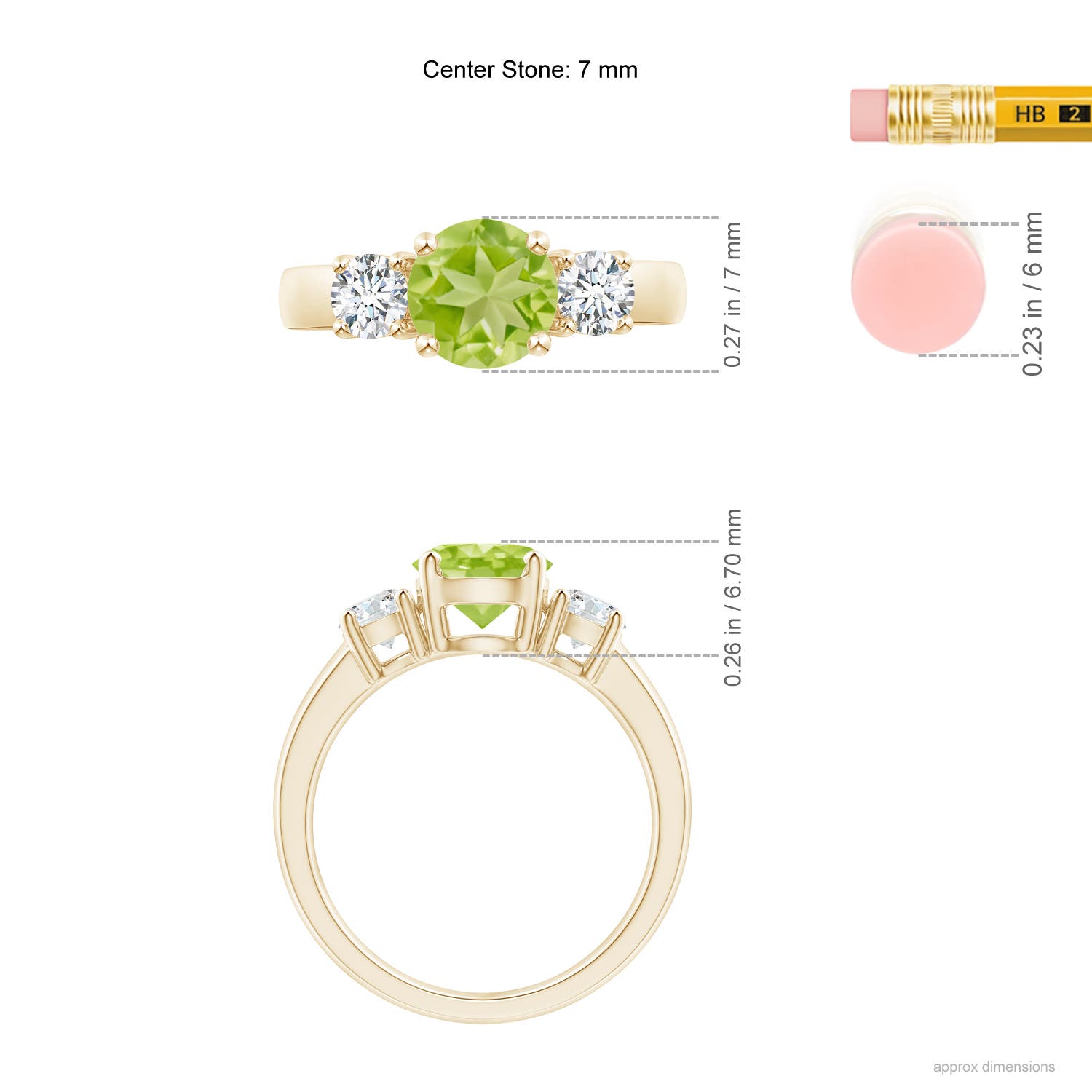 AA - Peridot / 1.86 CT / 14 KT Yellow Gold