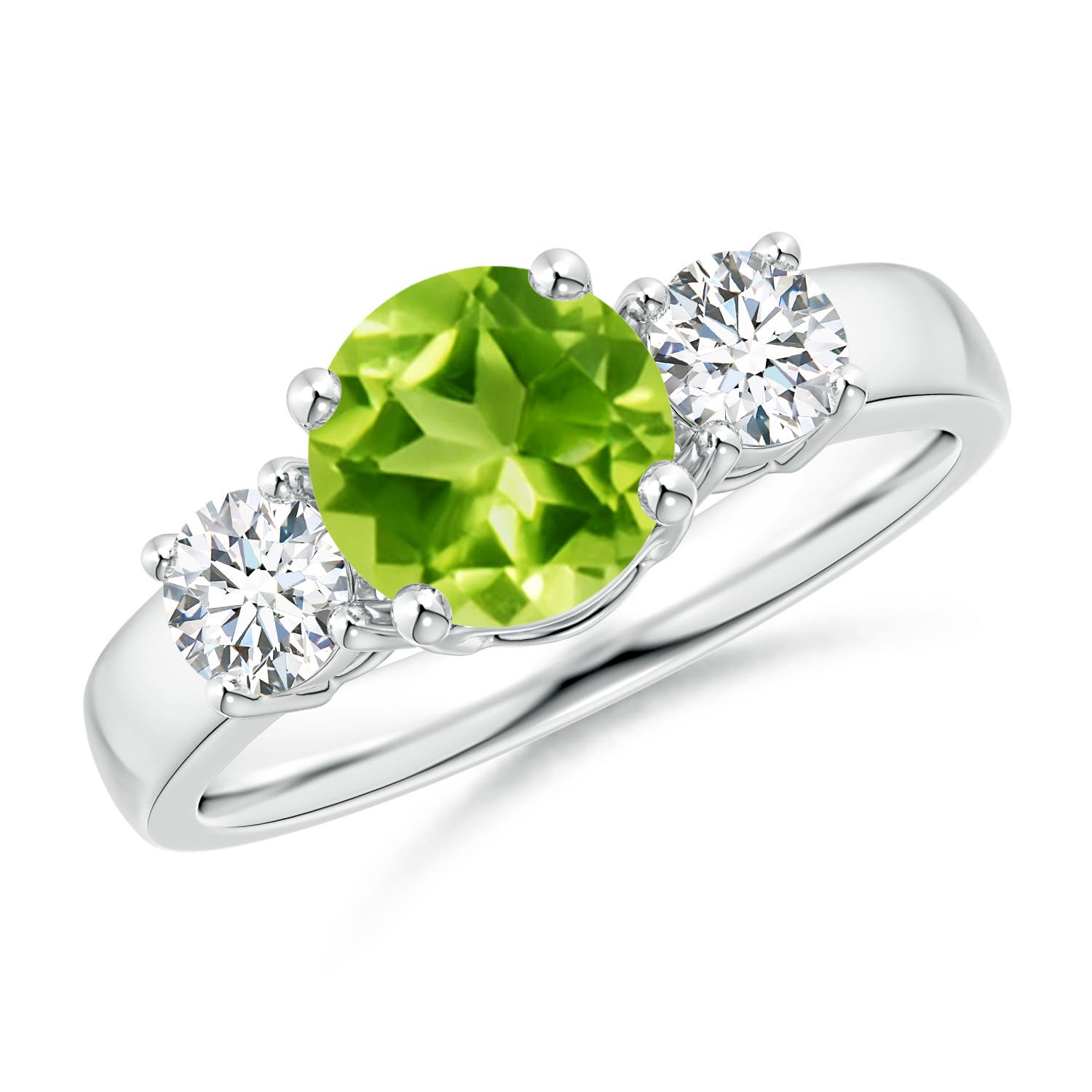 AAA - Peridot / 1.86 CT / 14 KT White Gold