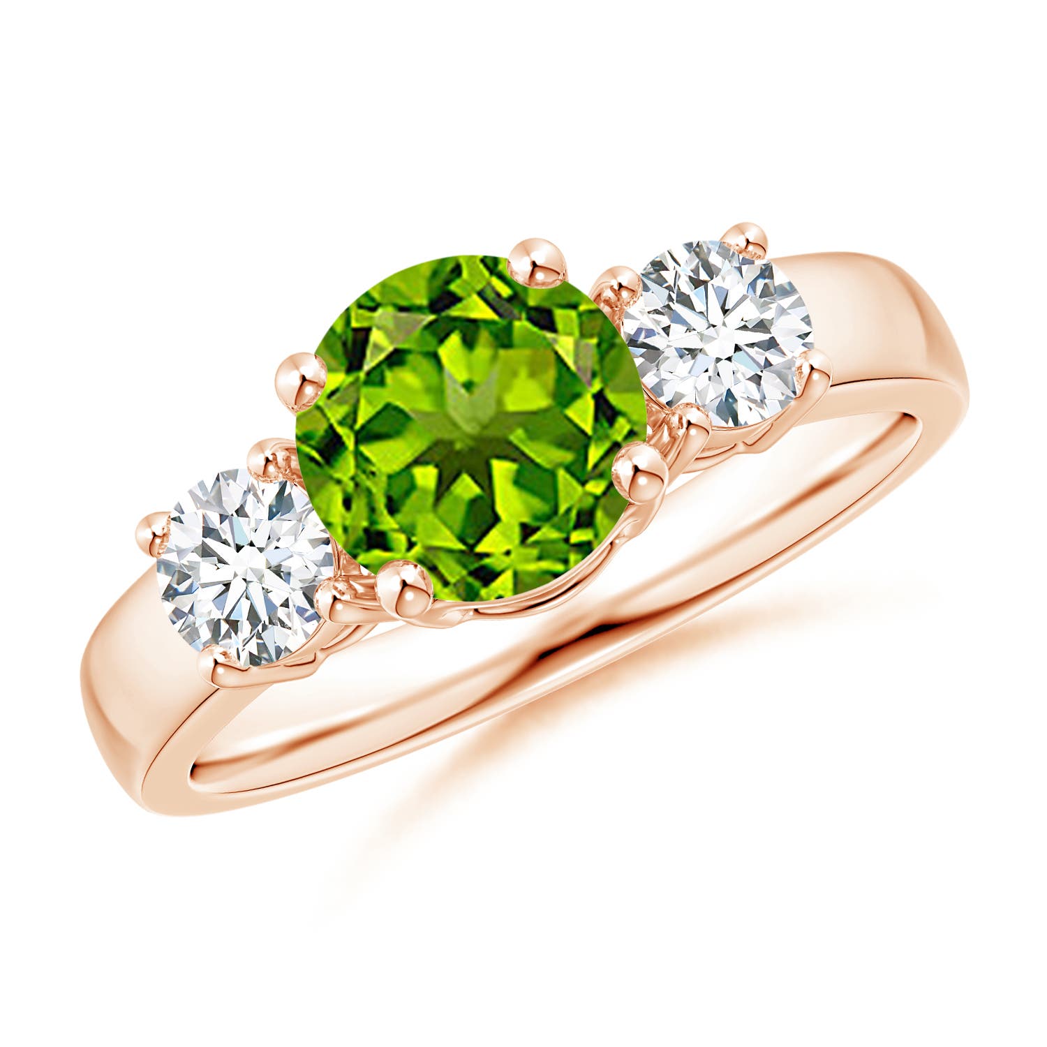 AAAA - Peridot / 1.86 CT / 14 KT Rose Gold