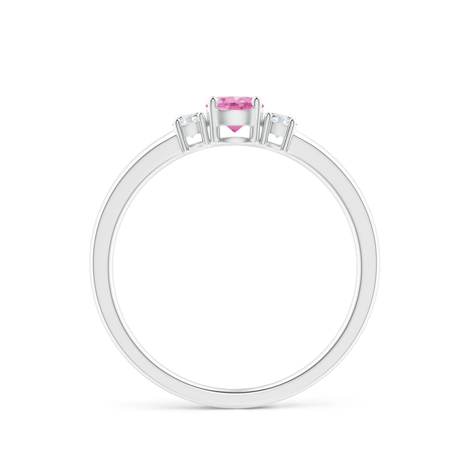 A - Pink Sapphire / 0.47 CT / 14 KT White Gold