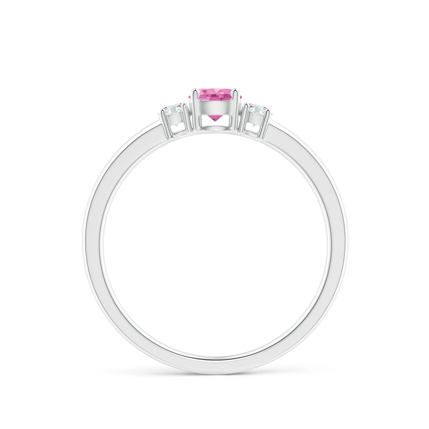 AA - Pink Sapphire / 0.47 CT / 14 KT White Gold