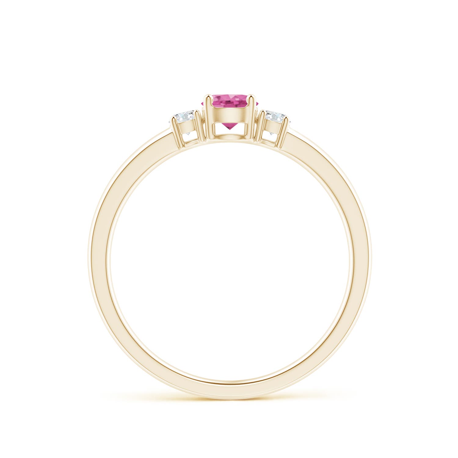 AAA - Pink Sapphire / 0.47 CT / 14 KT Yellow Gold