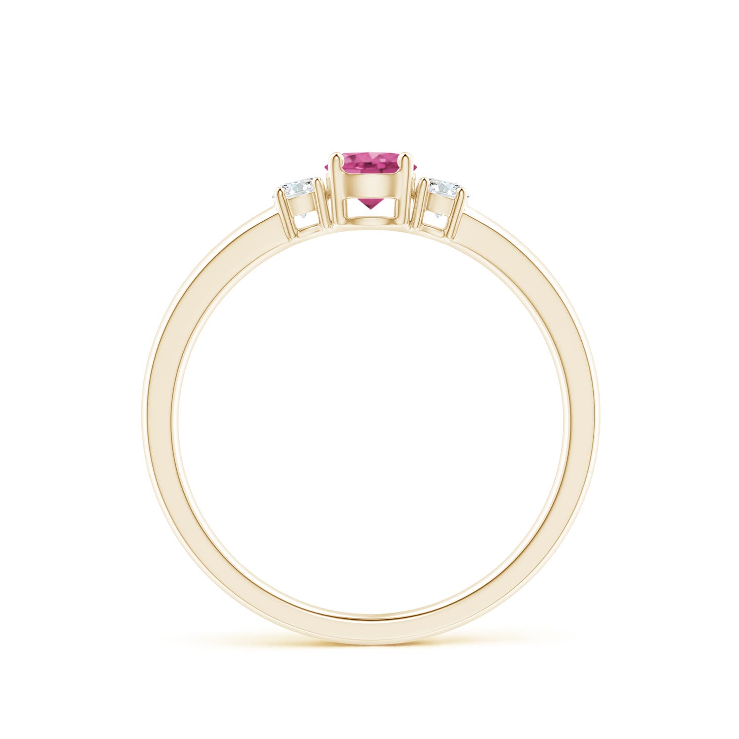 AAAA - Pink Sapphire / 0.47 CT / 14 KT Yellow Gold