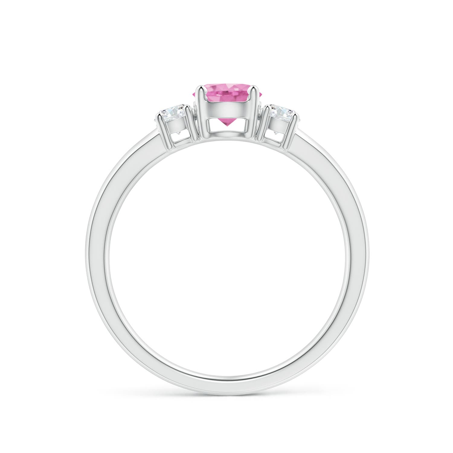 A - Pink Sapphire / 0.81 CT / 14 KT White Gold