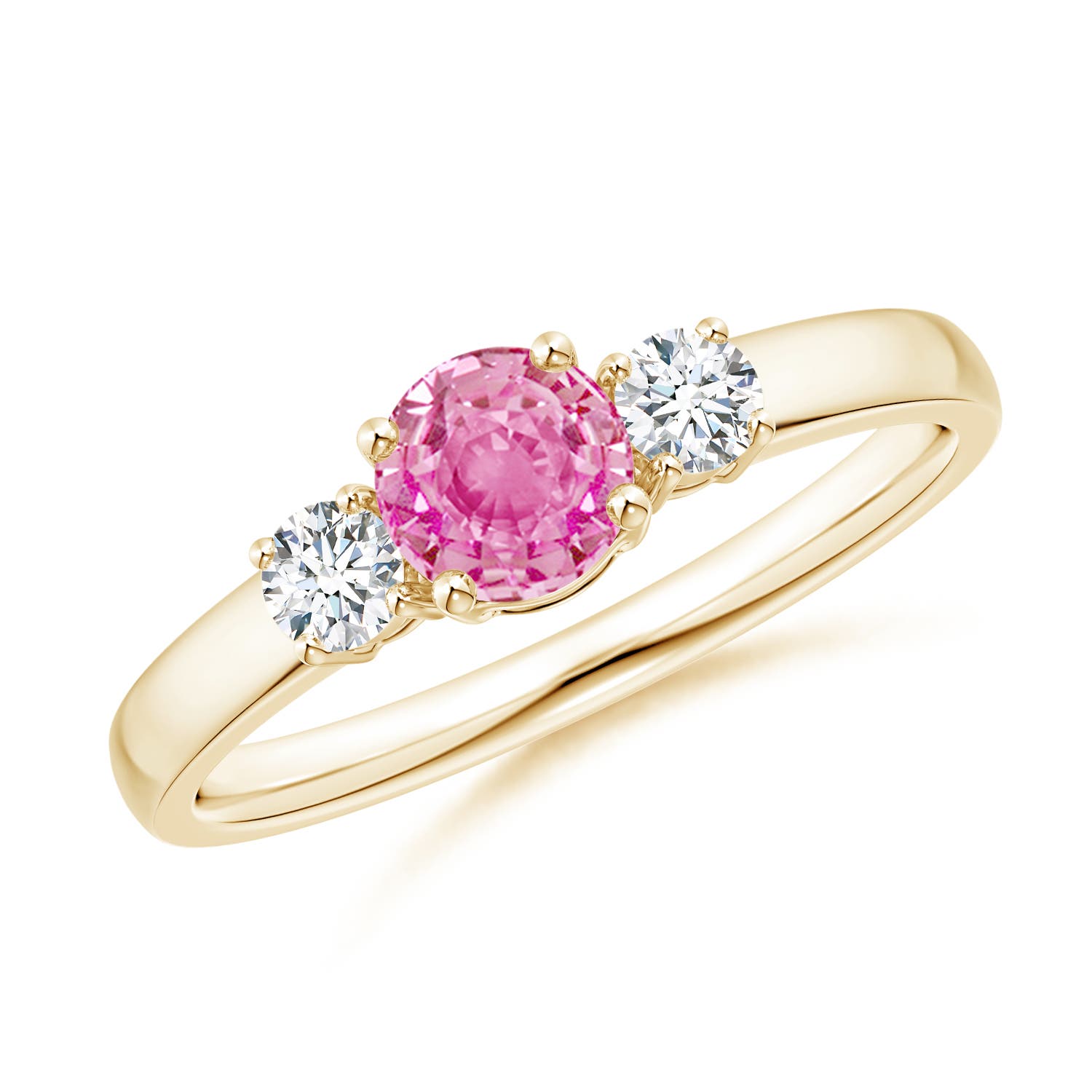 AA - Pink Sapphire / 0.81 CT / 14 KT Yellow Gold