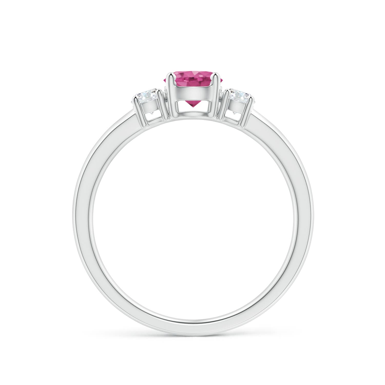 AAAA - Pink Sapphire / 0.81 CT / 14 KT White Gold