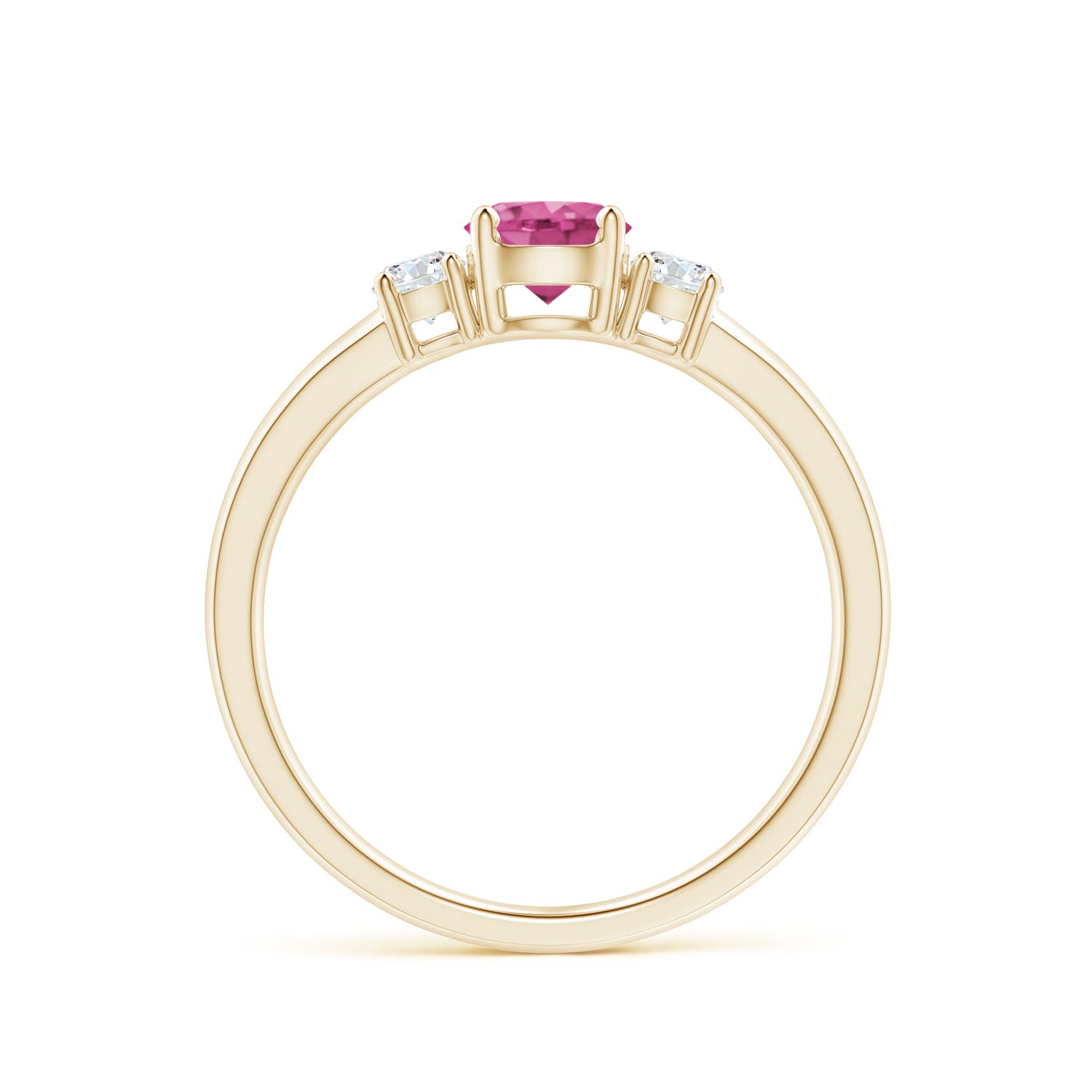 AAAA - Pink Sapphire / 0.81 CT / 14 KT Yellow Gold