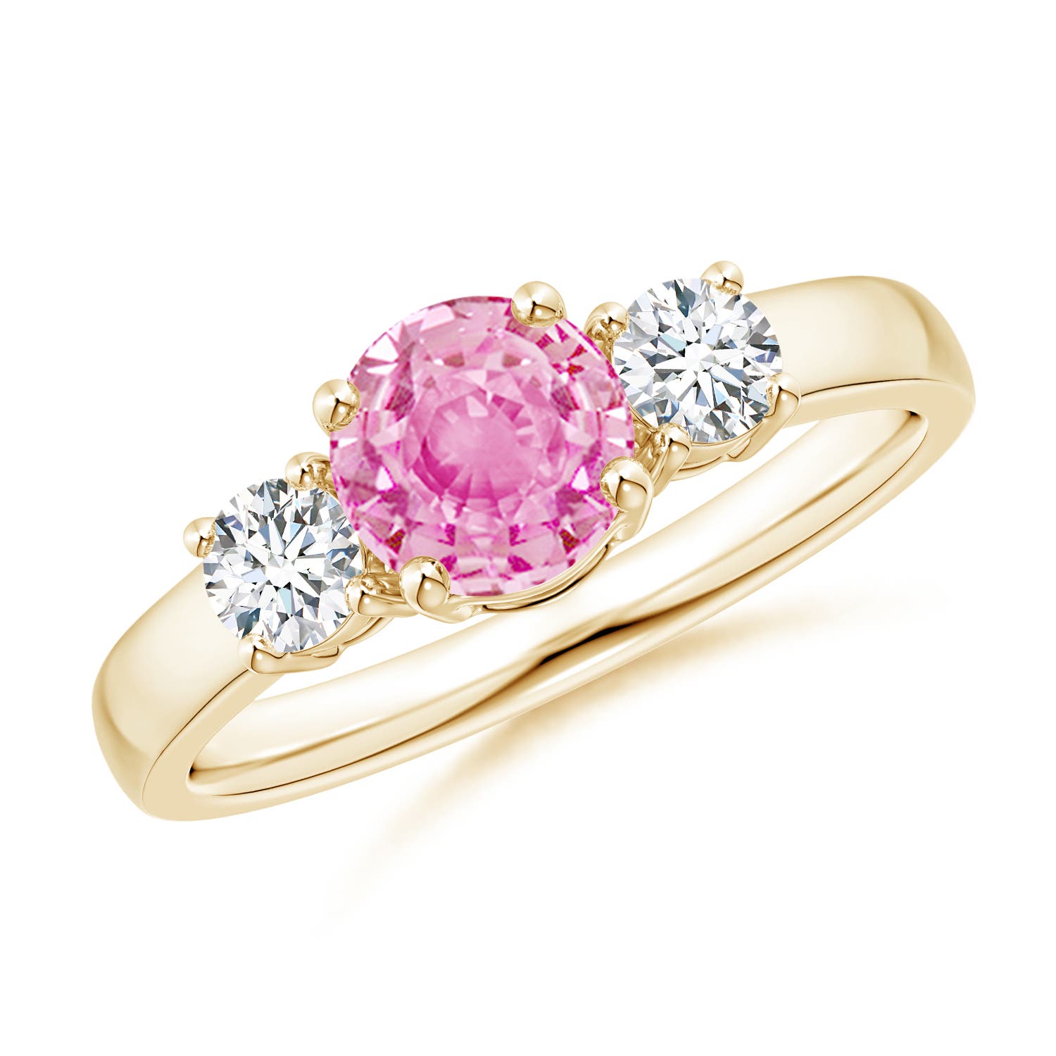 A - Pink Sapphire / 1.32 CT / 14 KT Yellow Gold