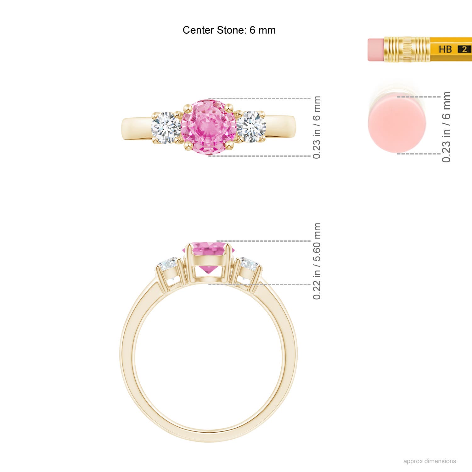 A - Pink Sapphire / 1.32 CT / 14 KT Yellow Gold