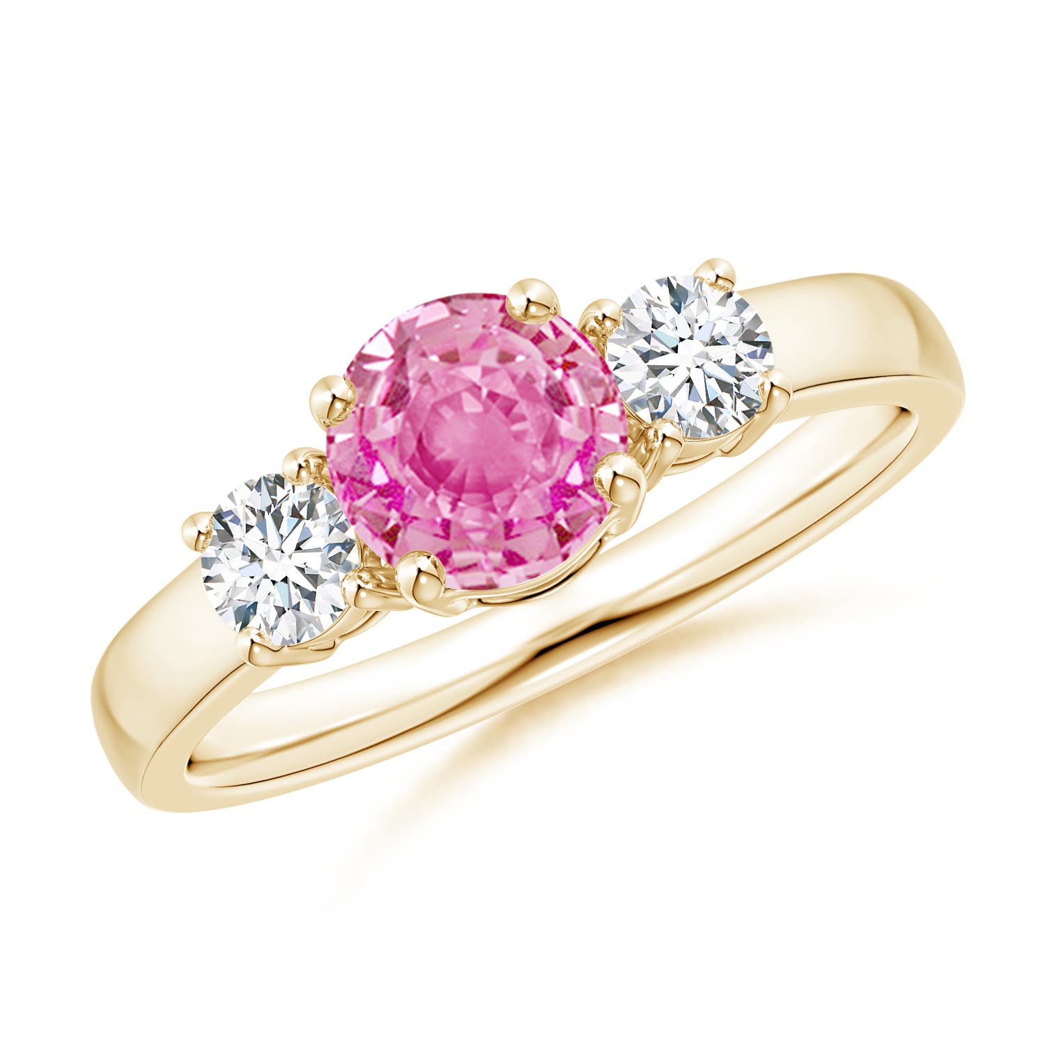 AA - Pink Sapphire / 1.32 CT / 14 KT Yellow Gold