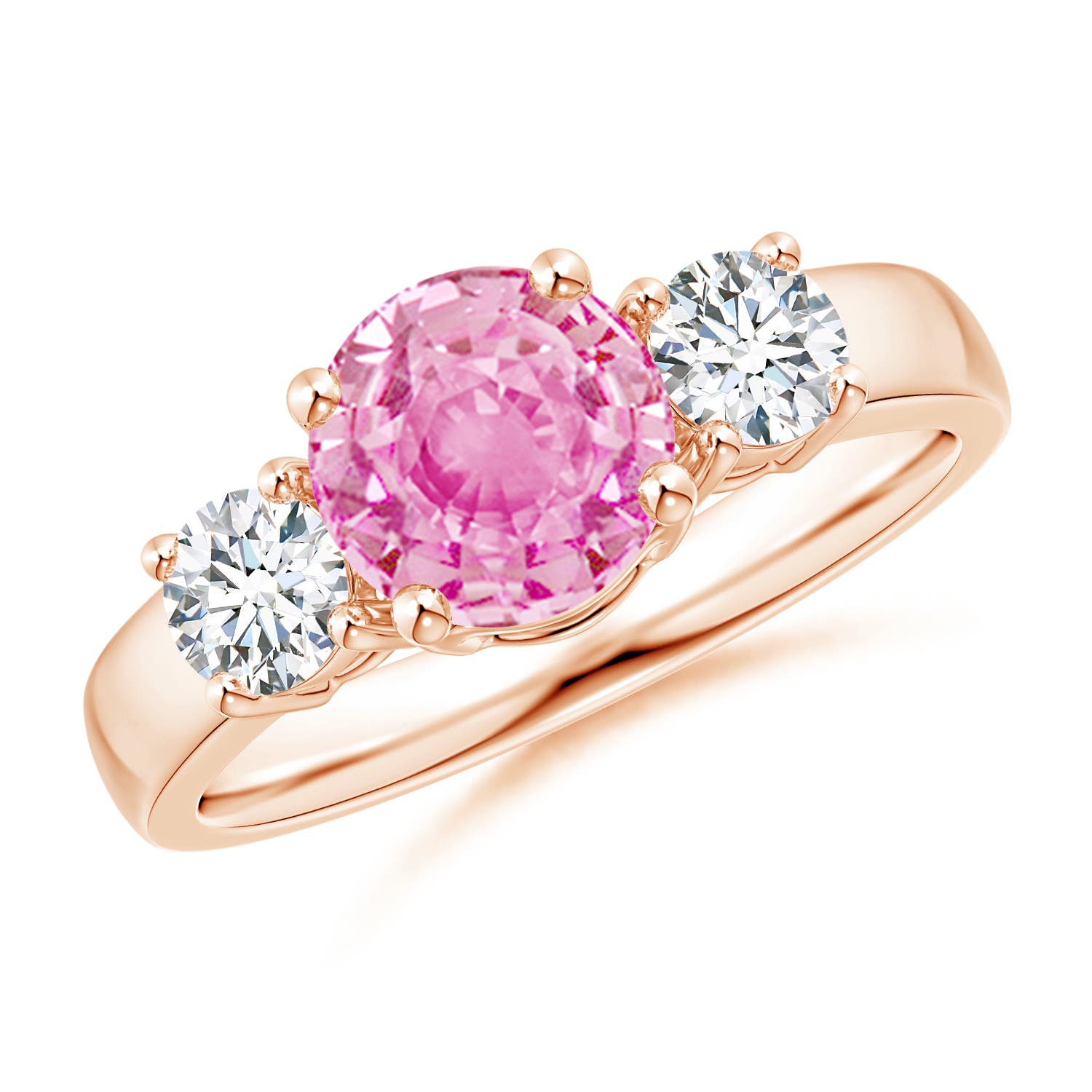 A - Pink Sapphire / 2.06 CT / 14 KT Rose Gold