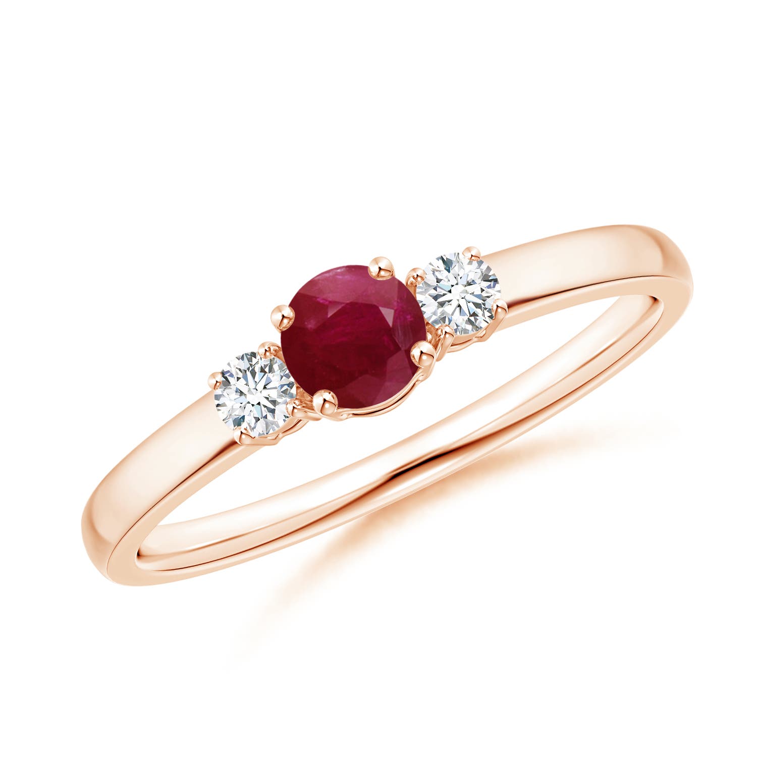 A - Ruby / 0.48 CT / 14 KT Rose Gold