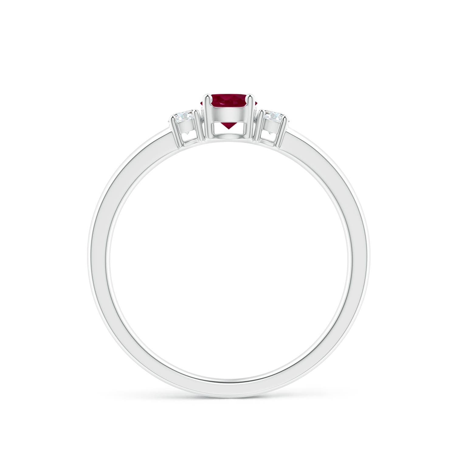 A - Ruby / 0.48 CT / 14 KT White Gold