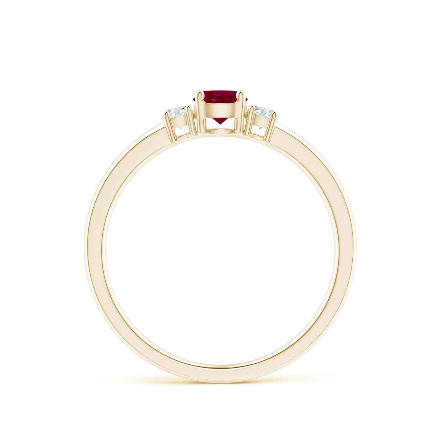 A - Ruby / 0.48 CT / 14 KT Yellow Gold