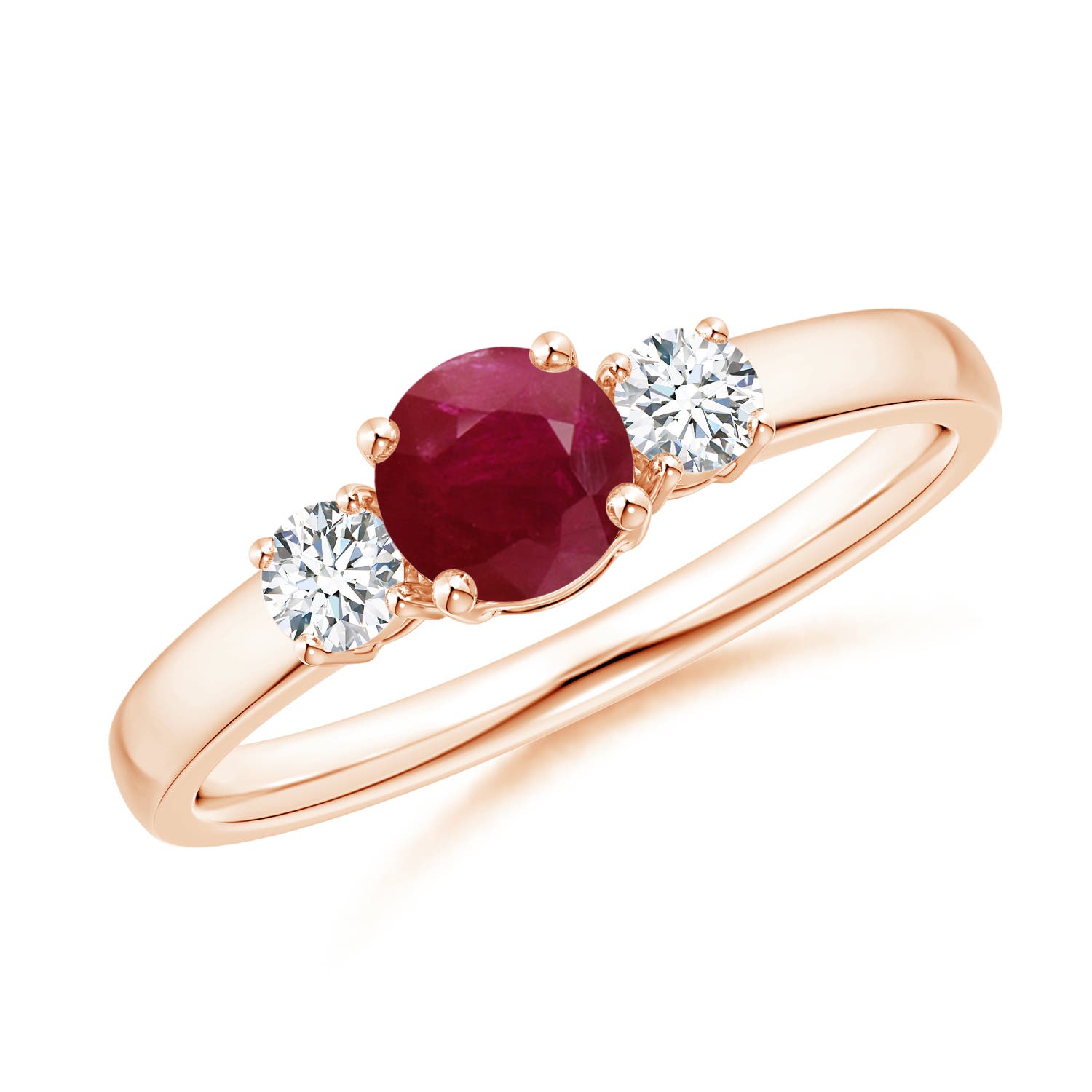 A - Ruby / 0.81 CT / 14 KT Rose Gold