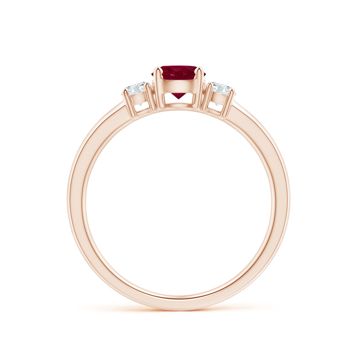 A - Ruby / 0.81 CT / 14 KT Rose Gold