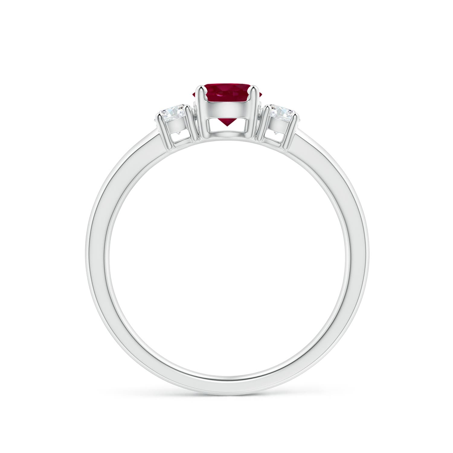 A - Ruby / 0.81 CT / 14 KT White Gold