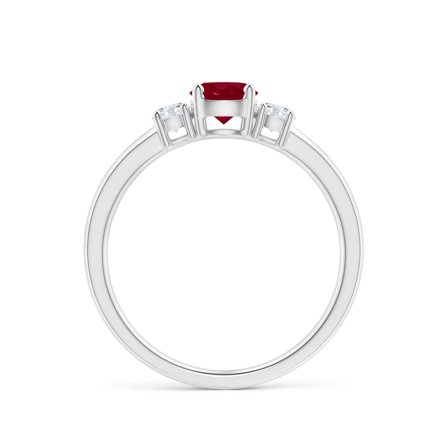 AA - Ruby / 0.81 CT / 14 KT White Gold