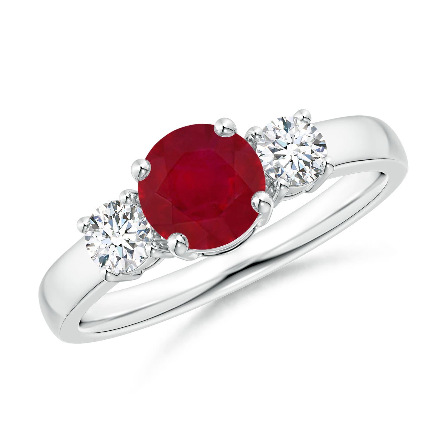 AA - Ruby / 1.32 CT / 14 KT White Gold