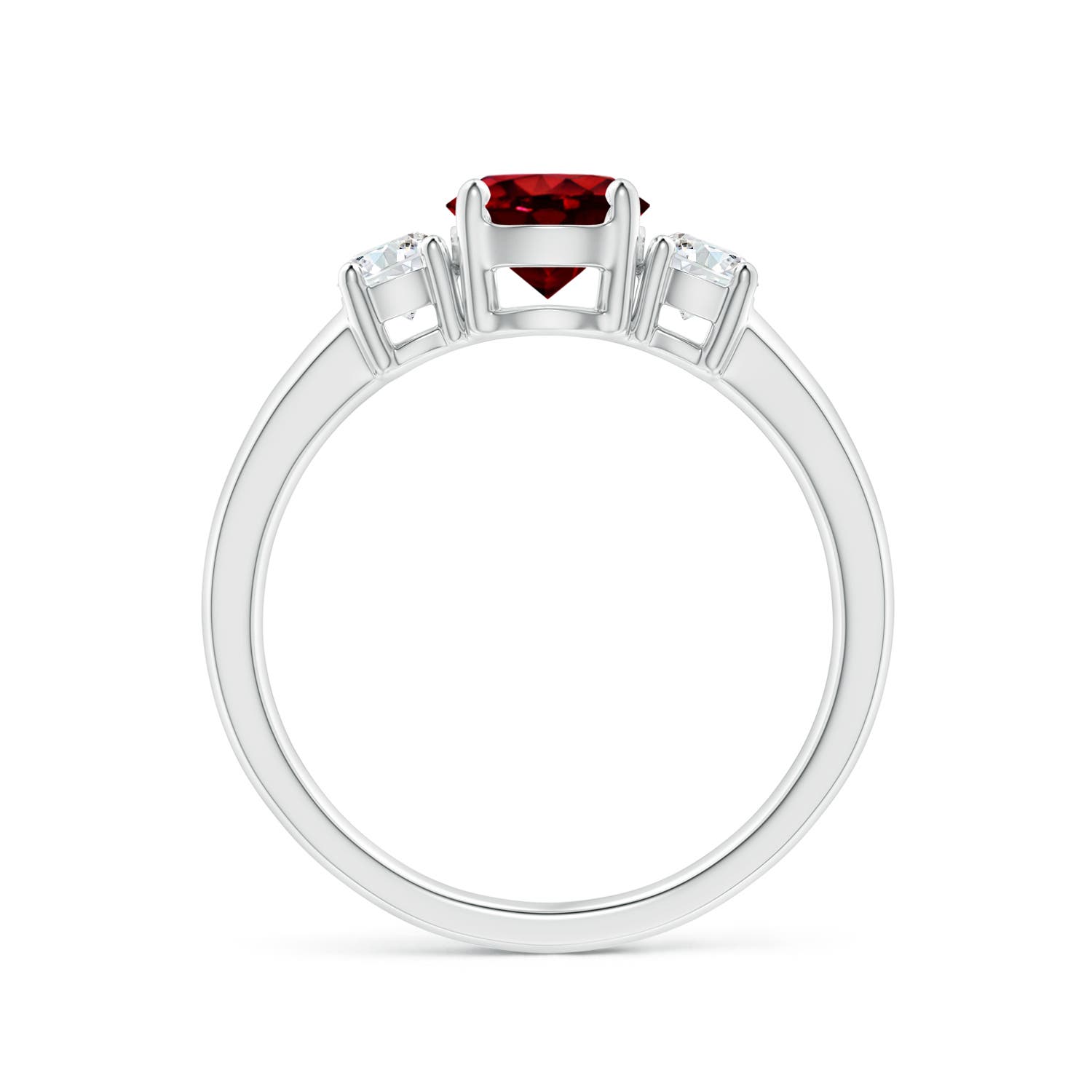 AAAA - Ruby / 1.32 CT / 14 KT White Gold