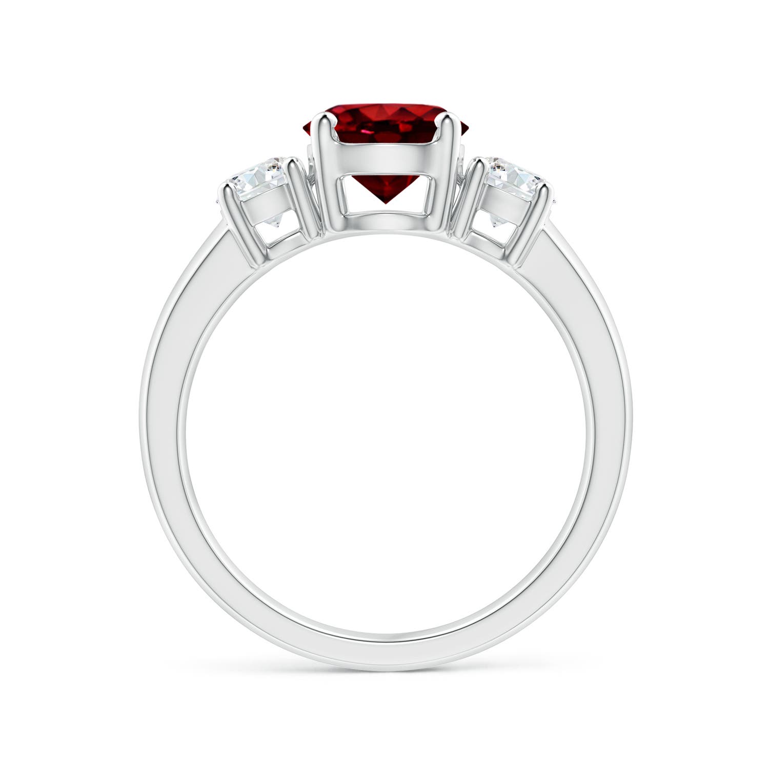 AAAA - Ruby / 1.86 CT / 14 KT White Gold