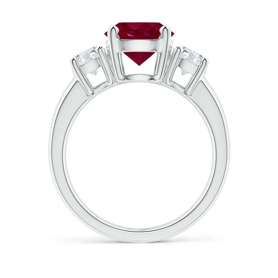 8mm A Classic Ruby and Diamond Three Stone Engagement Ring in White Gold side 199