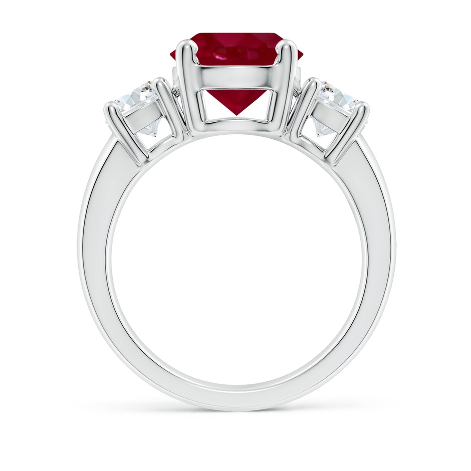 9mm AA Classic Ruby and Diamond Three Stone Engagement Ring in P950 Platinum side 199