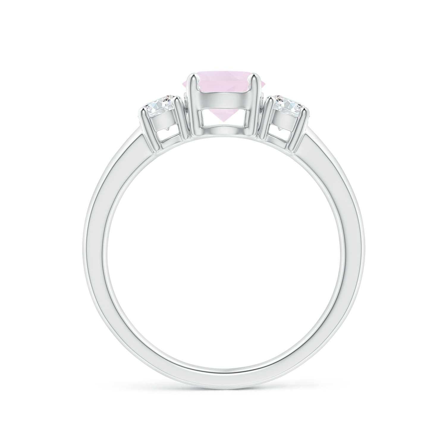 A - Rose Quartz / 1.17 CT / 14 KT White Gold