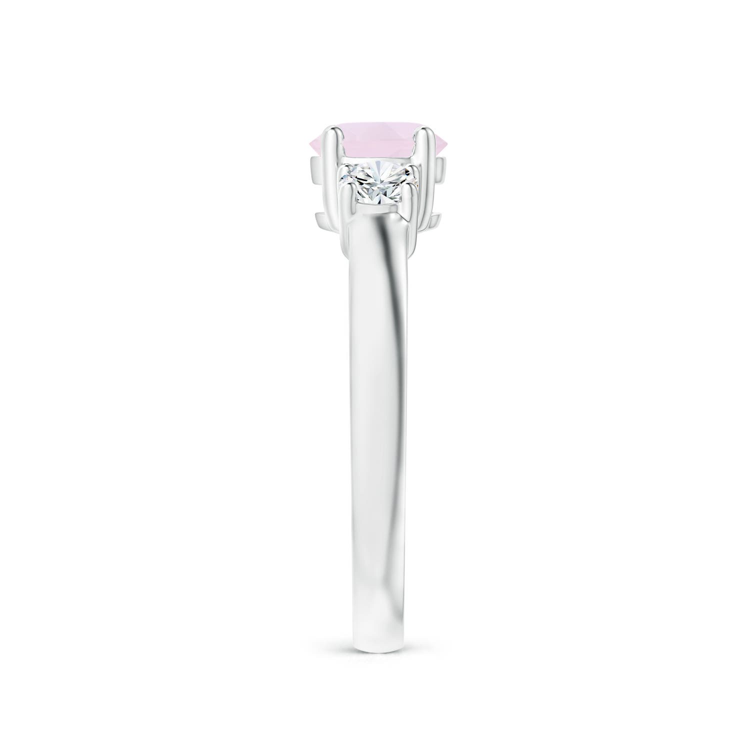 A - Rose Quartz / 1.17 CT / 14 KT White Gold