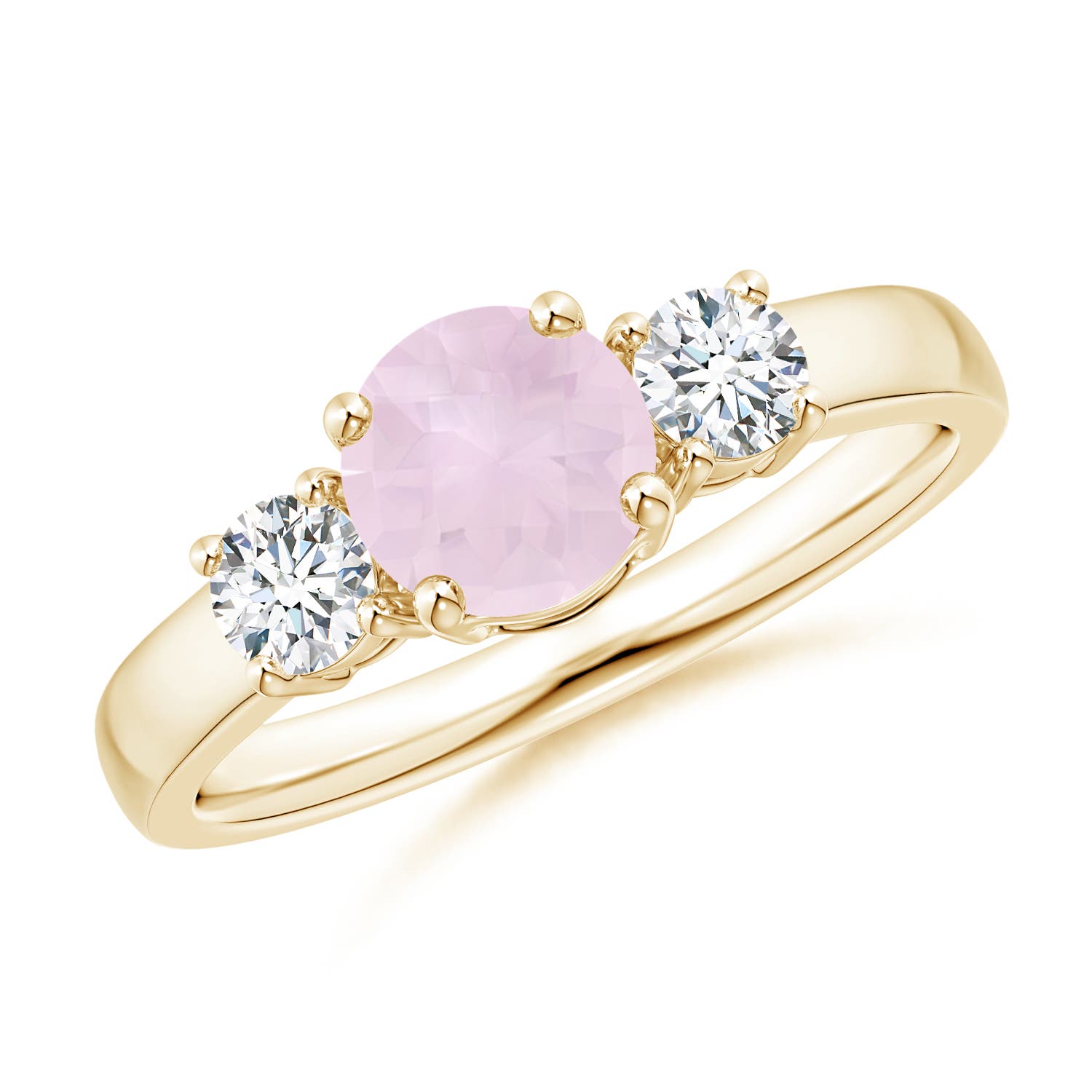 A - Rose Quartz / 1.17 CT / 14 KT Yellow Gold