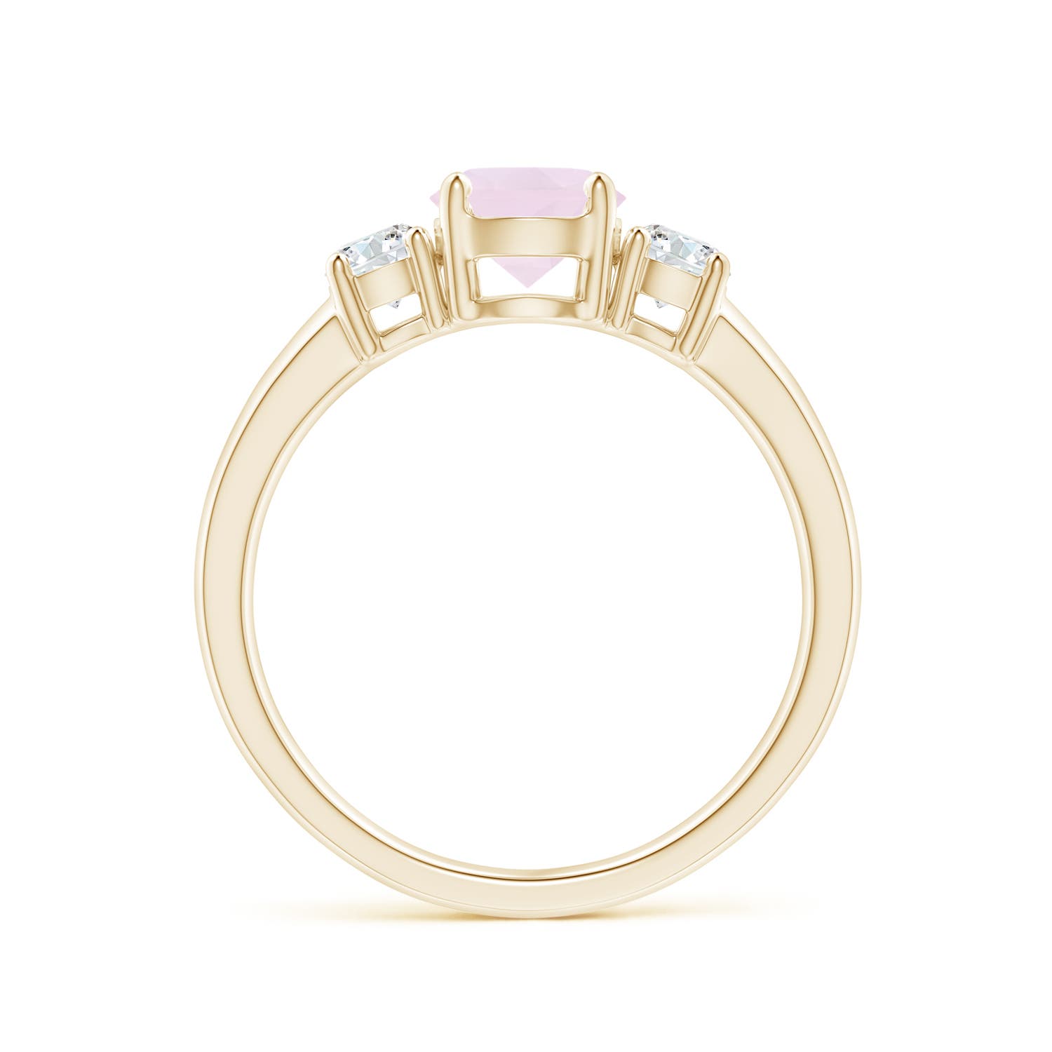 A - Rose Quartz / 1.17 CT / 14 KT Yellow Gold