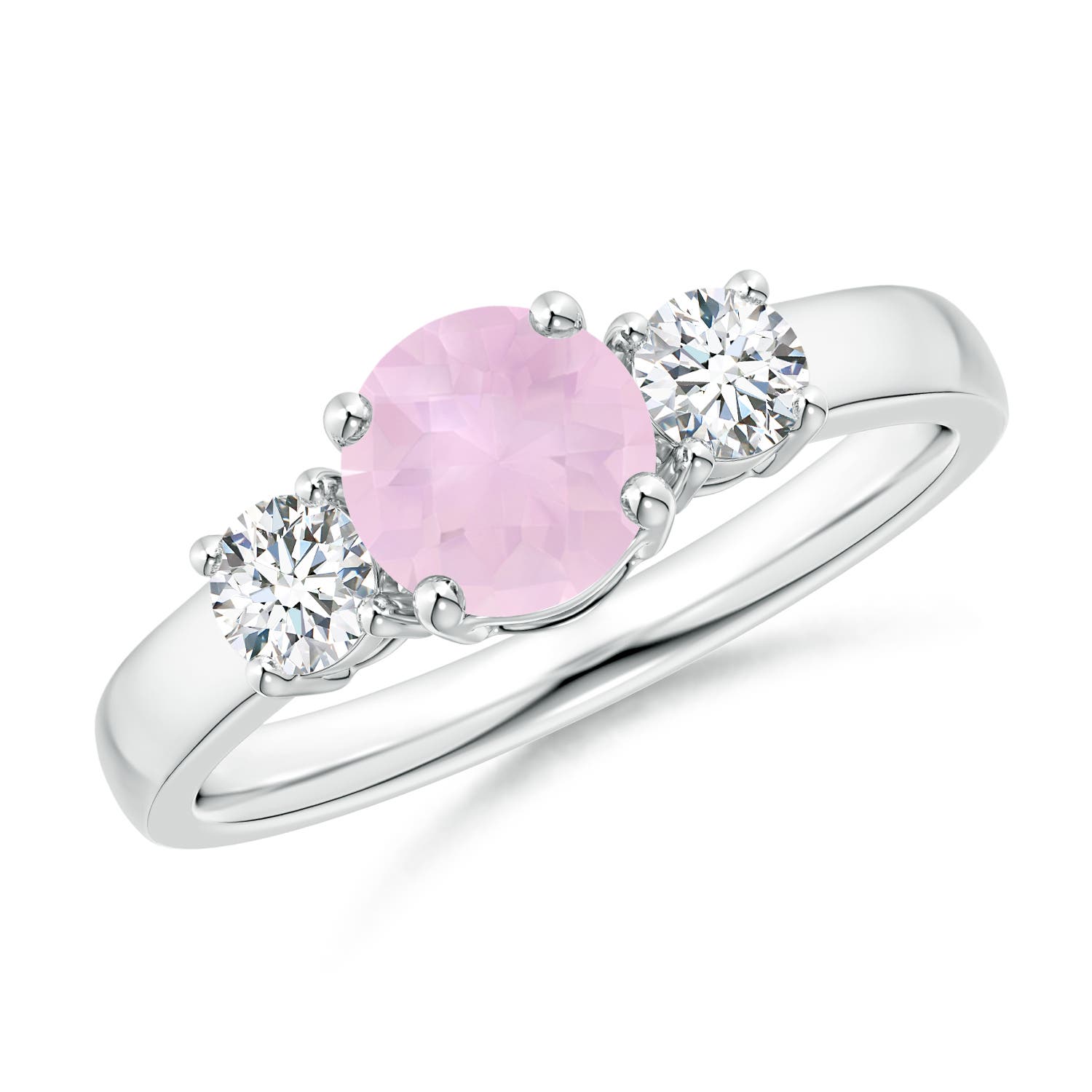 AAA - Rose Quartz / 1.17 CT / 14 KT White Gold