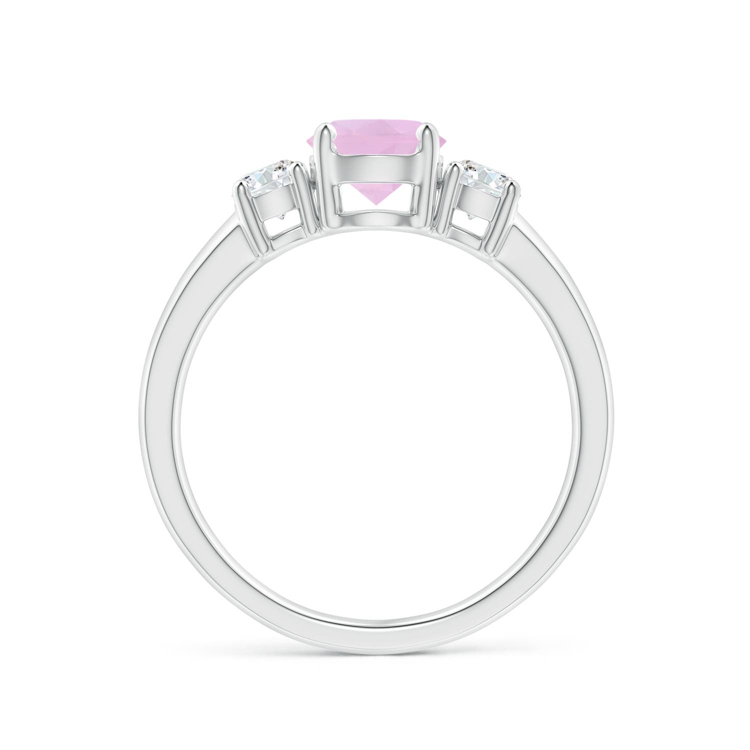 AAAA - Rose Quartz / 1.17 CT / 14 KT White Gold