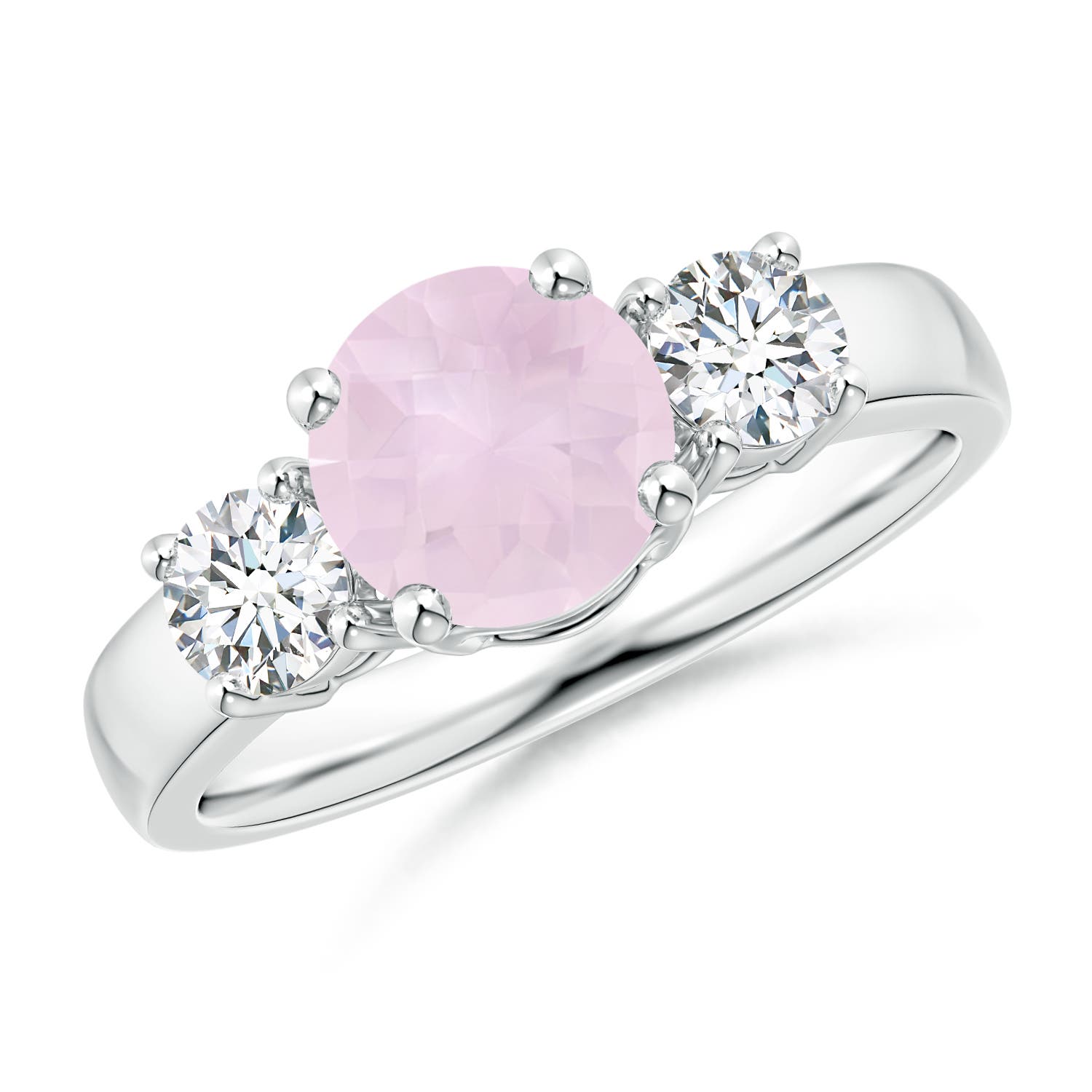 A - Rose Quartz / 1.81 CT / 14 KT White Gold