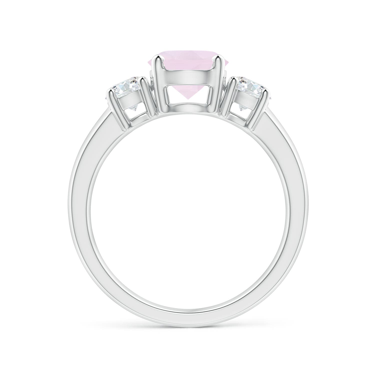 A - Rose Quartz / 1.81 CT / 14 KT White Gold