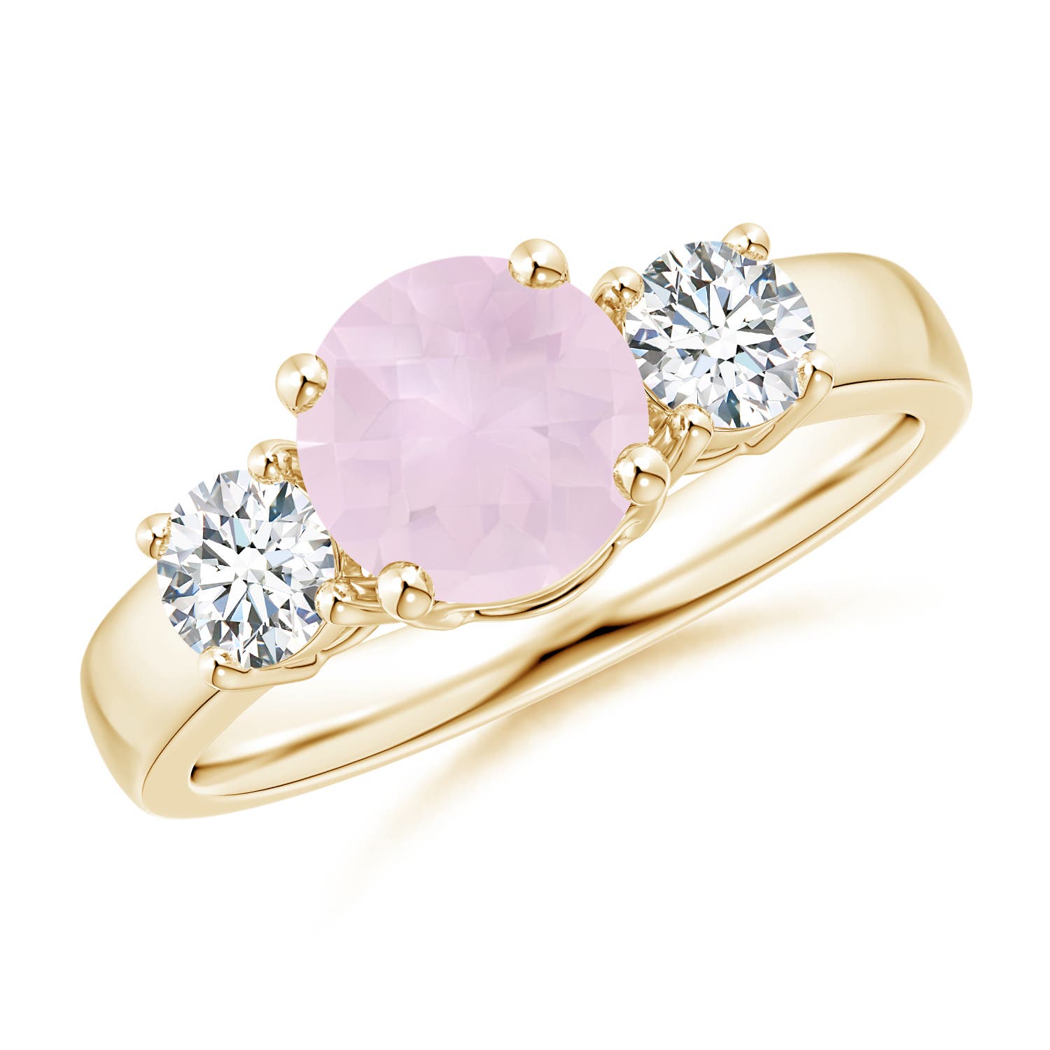 A - Rose Quartz / 1.81 CT / 14 KT Yellow Gold