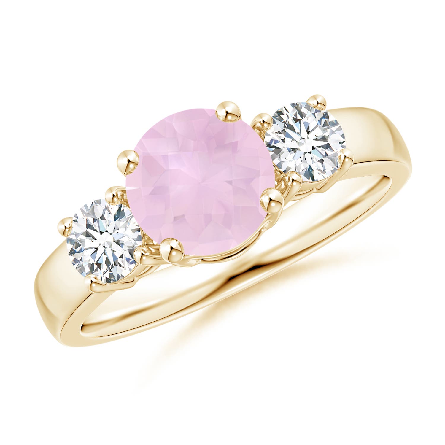 AAA - Rose Quartz / 1.81 CT / 14 KT Yellow Gold