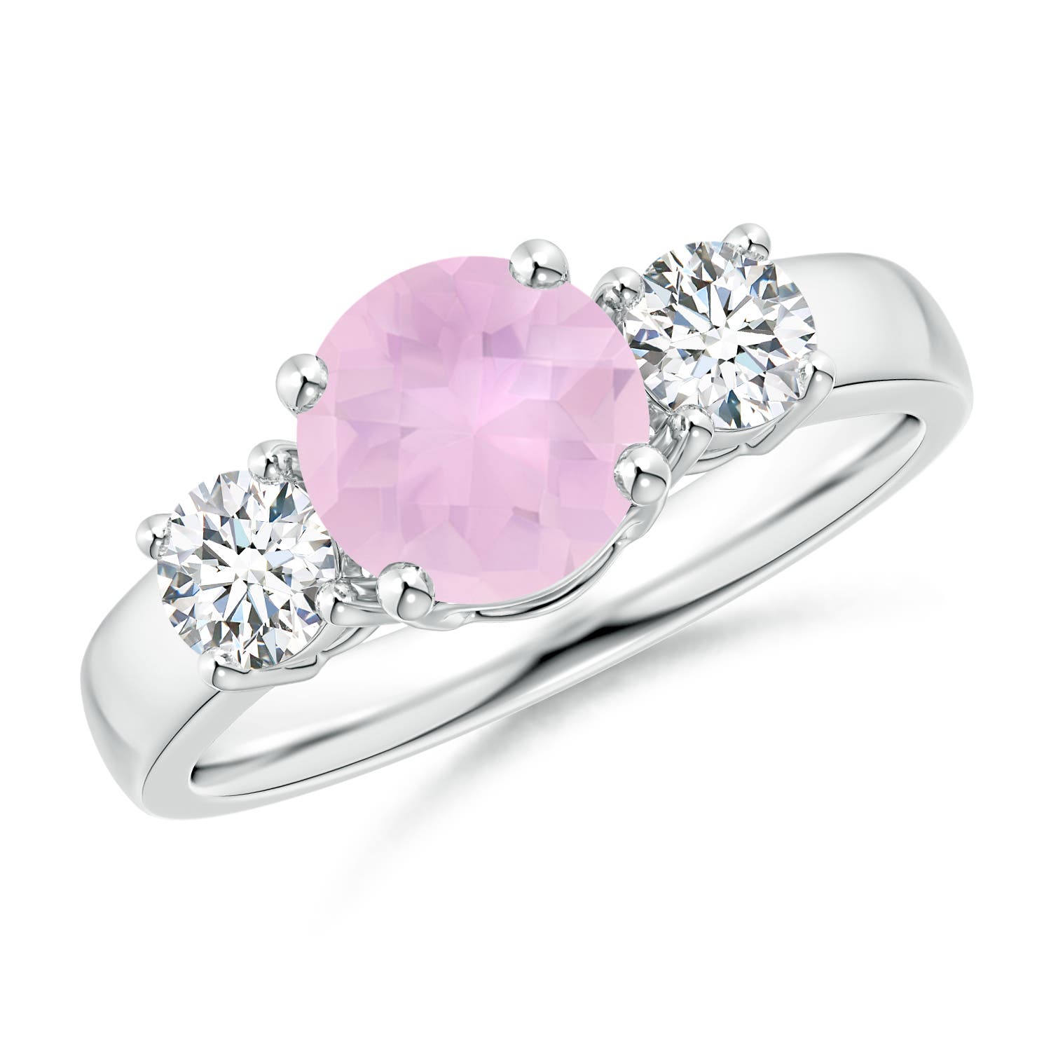 AAAA - Rose Quartz / 1.81 CT / 14 KT White Gold